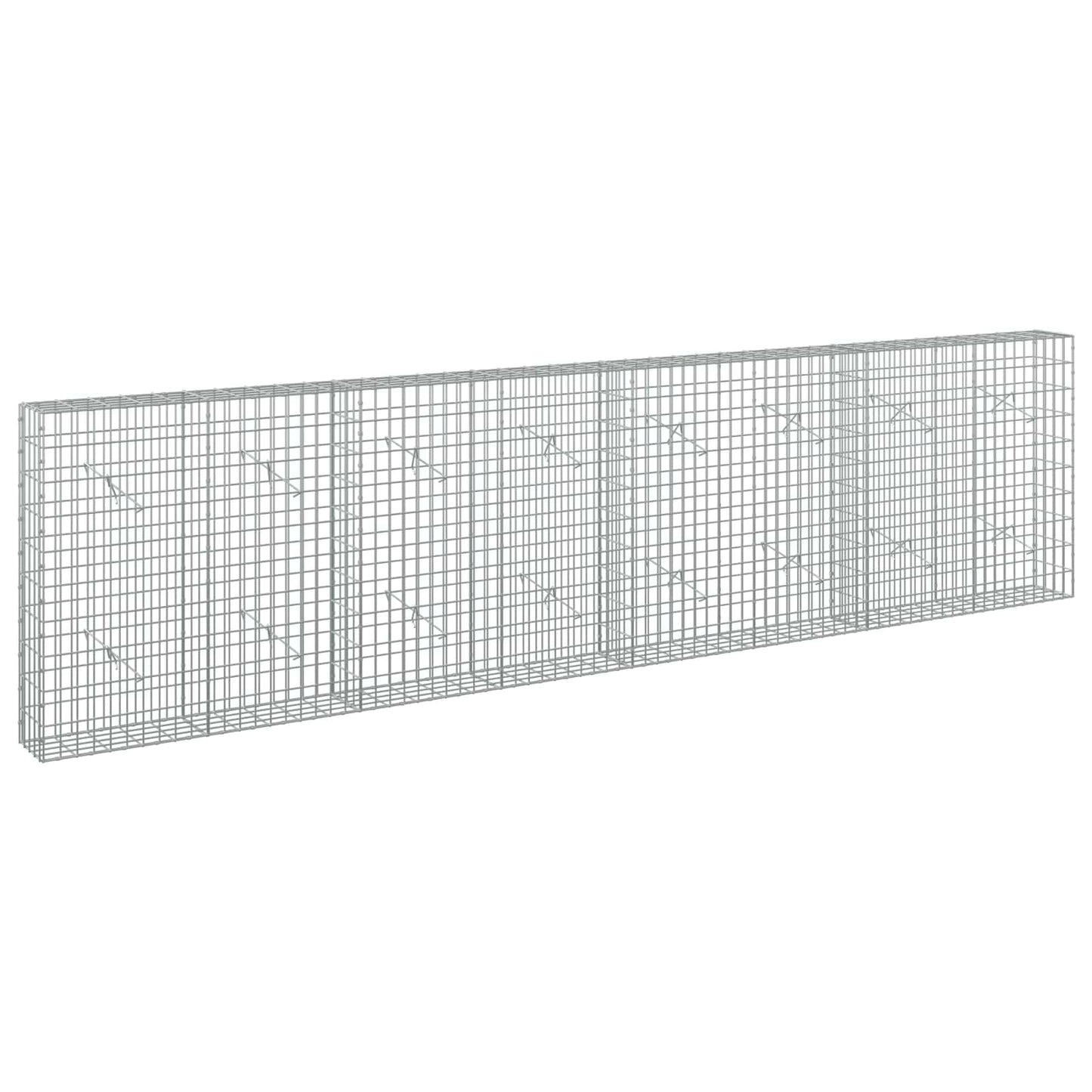 vidaXL Γκαμπιόν με σύρμα 3,5 mm και πλέγμα 5x10 cm 400x20x100 εκ