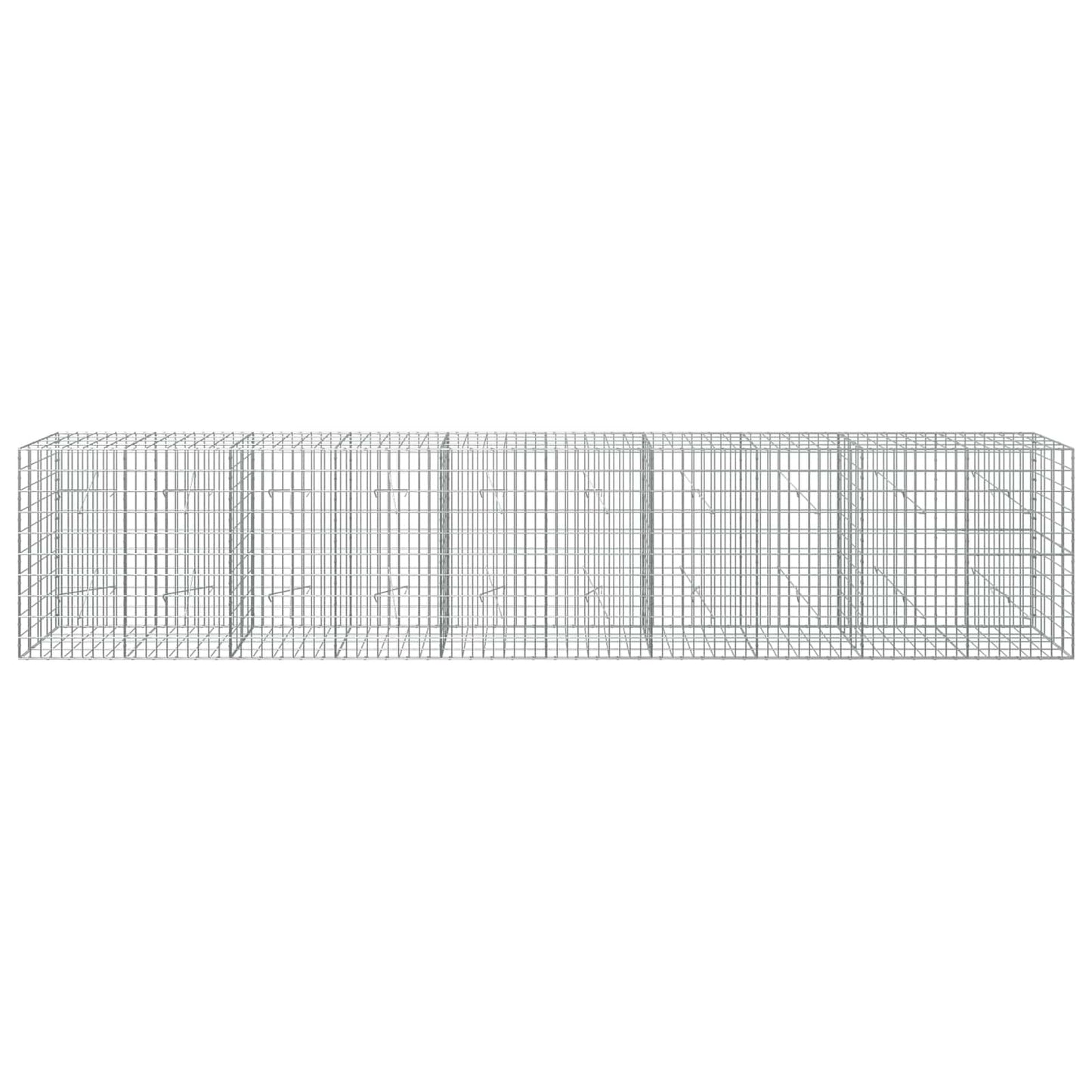 vidaXL Γκαμπιόν με σύρμα 3,5 mm και πλέγμα 5x10 cm 500x20x100 εκ