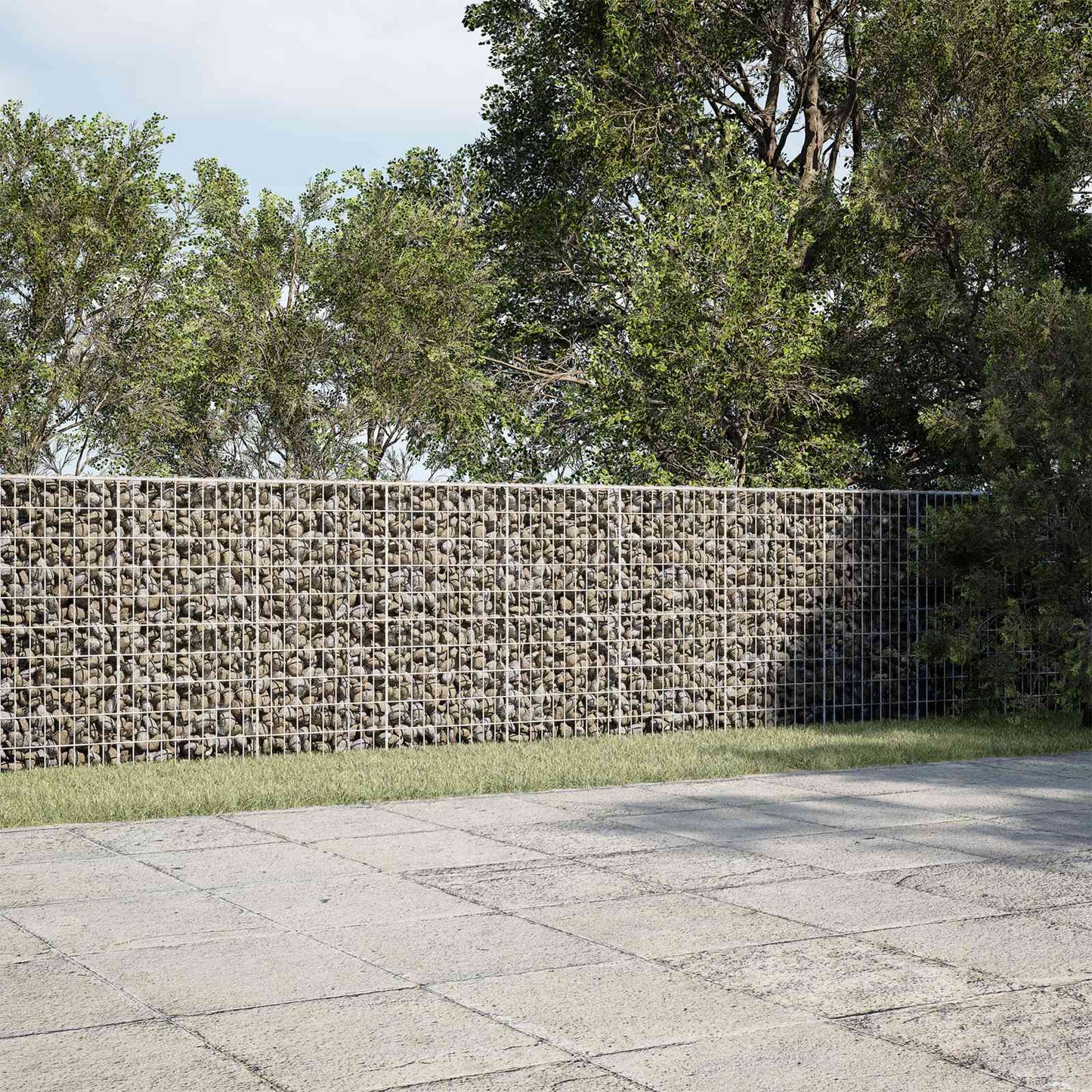 vidaXL Γκαμπιόν με σύρμα 3,5 mm και πλέγμα 5x10 cm 650x20x100 εκ