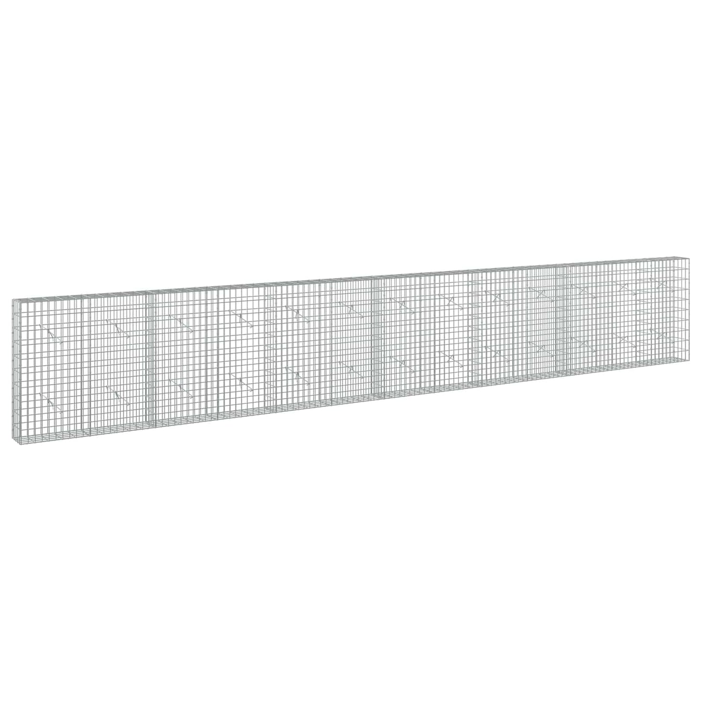 vidaXL Γκαμπιόν με σύρμα 3,5 mm και πλέγμα 5x10 cm 650x20x100 εκ