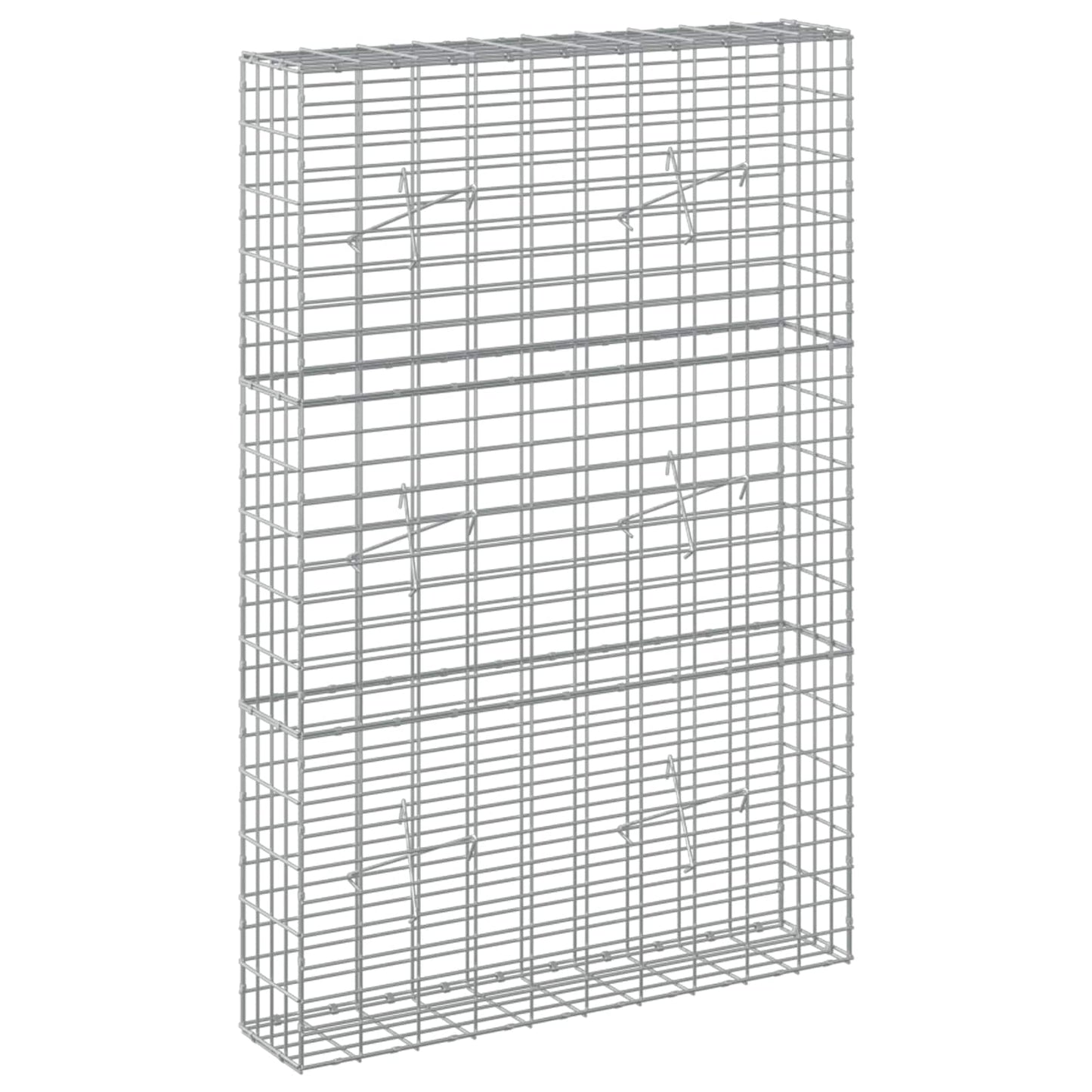 vidaXL Γκαμπιόν με σύρμα 3,5 mm και πλέγμα 5x10 cm 100x20x150 εκ