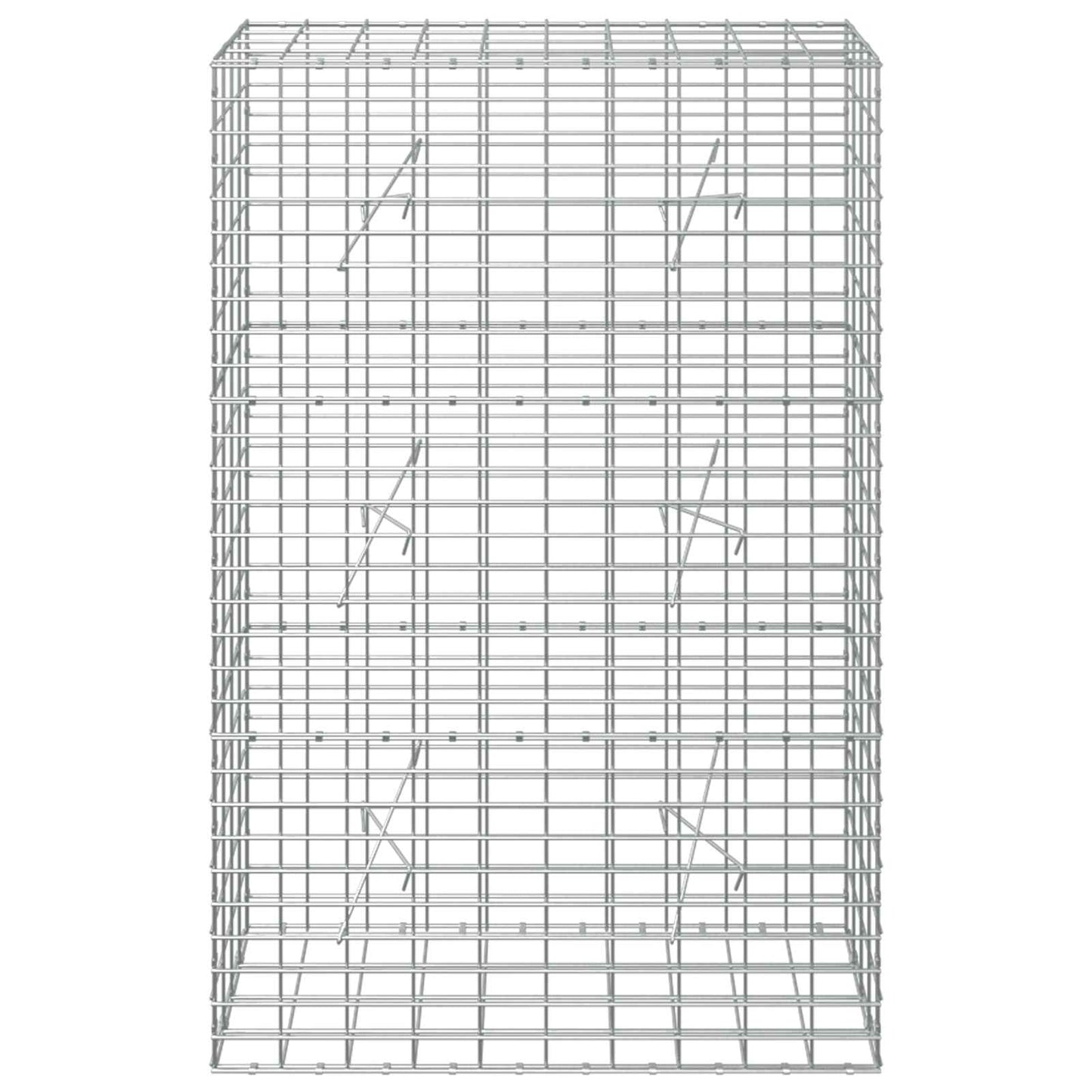 vidaXL Γκαμπιόν με σύρμα 3,5 mm και πλέγμα 5x10 cm 100x20x150 εκ