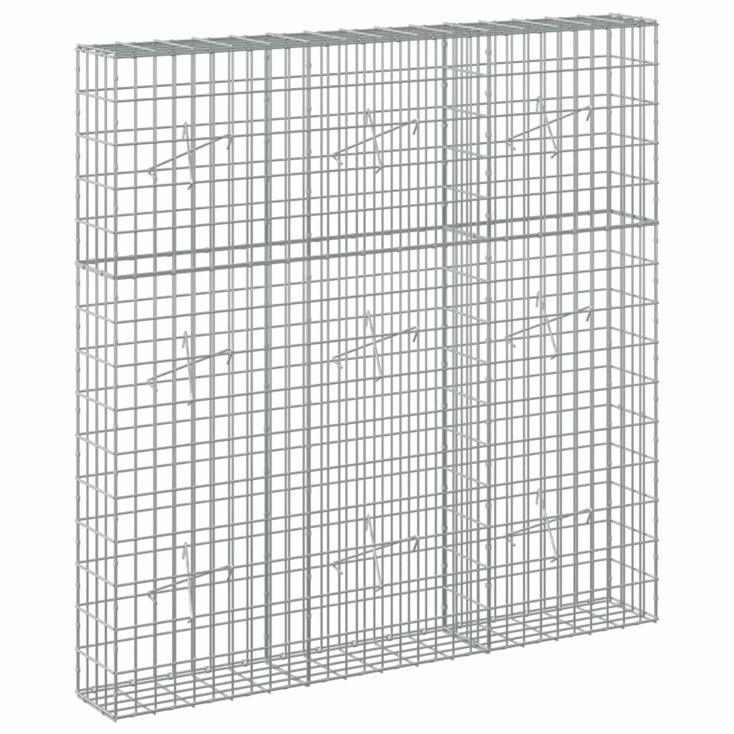 vidaXL Γκαμπιόν με σύρμα 3,5 mm και πλέγμα 5x10 cm 150x20x150 εκ