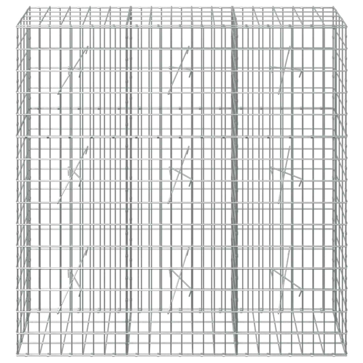 vidaXL Γκαμπιόν με σύρμα 3,5 mm και πλέγμα 5x10 cm 150x20x150 εκ