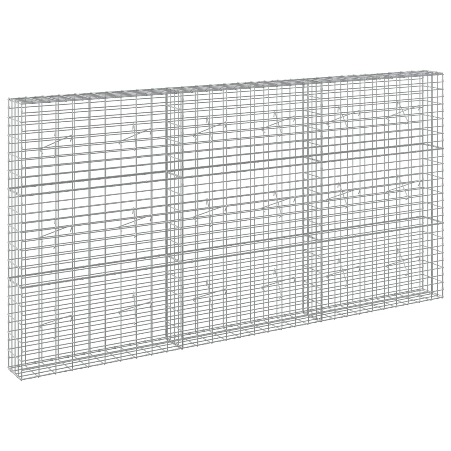 vidaXL Γκαμπιόν με σύρμα 3,5 mm και πλέγμα 5x10 cm 300x20x150 εκ