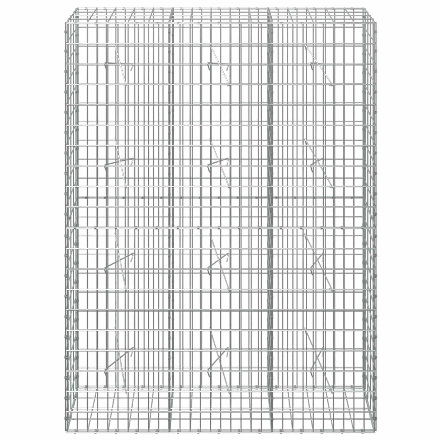 vidaXL Γκαμπιόν με σύρμα 3,5 mm και πλέγμα 5x10 cm 150x20x200 εκ