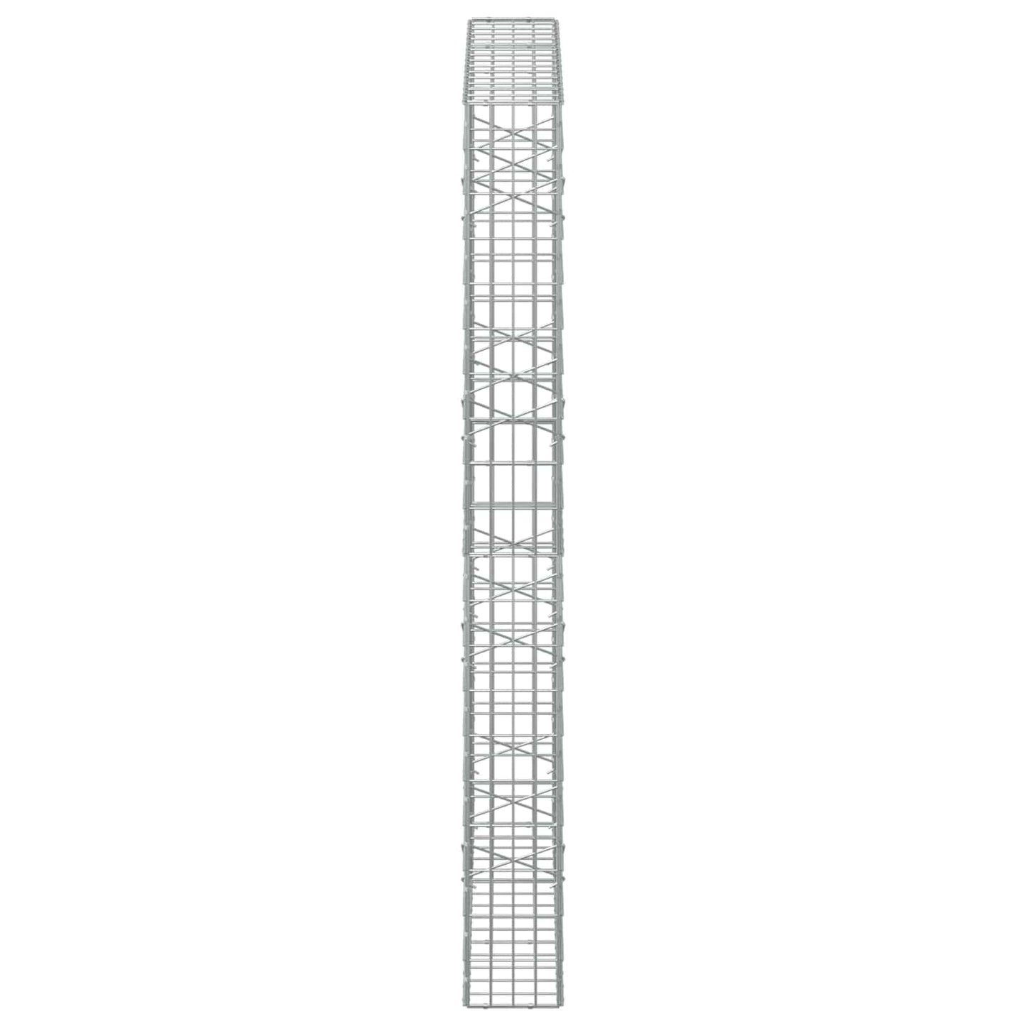 vidaXL Γκαμπιόν με σύρμα 3,5 mm και πλέγμα 5x10 cm 150x20x200 εκ