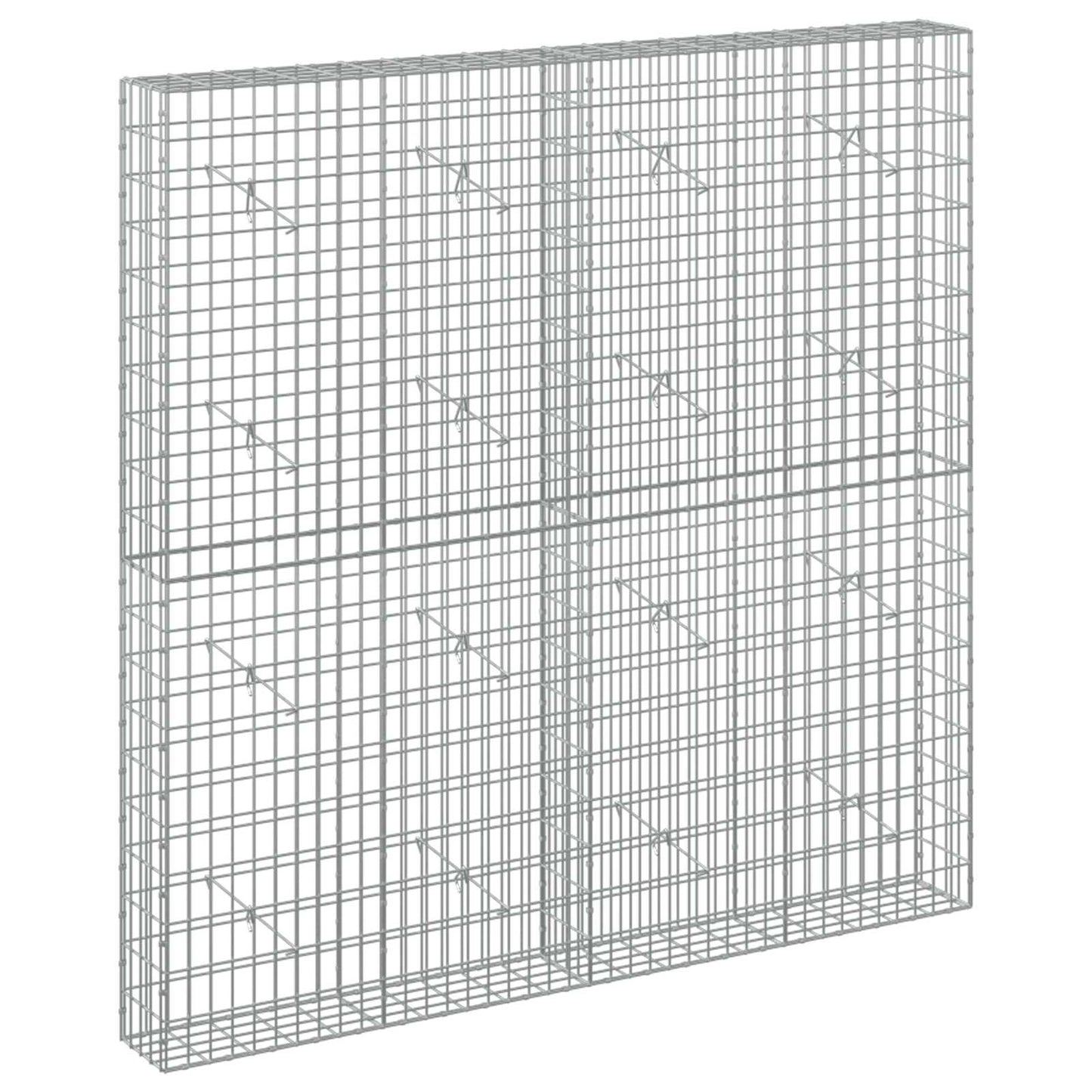 vidaXL Γκαμπιόν με σύρμα 3,5 mm και πλέγμα 5x10 cm 200x20x200 εκ