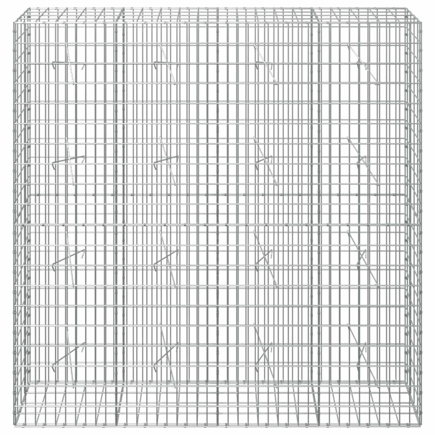 vidaXL Γκαμπιόν με σύρμα 3,5 mm και πλέγμα 5x10 cm 200x20x200 εκ