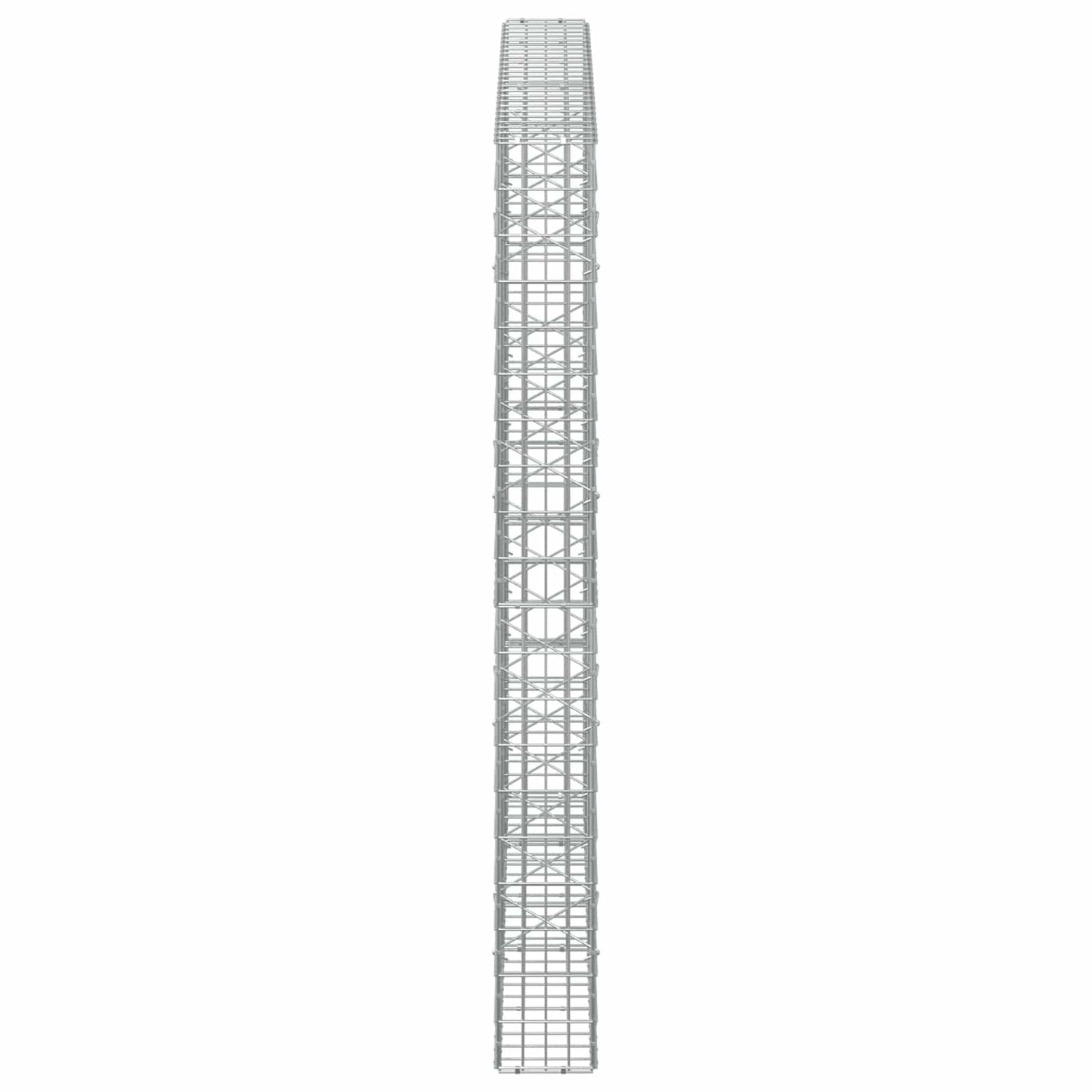 vidaXL Γκαμπιόν με σύρμα 3,5 mm και πλέγμα 5x10 cm 250x20x200 εκ.