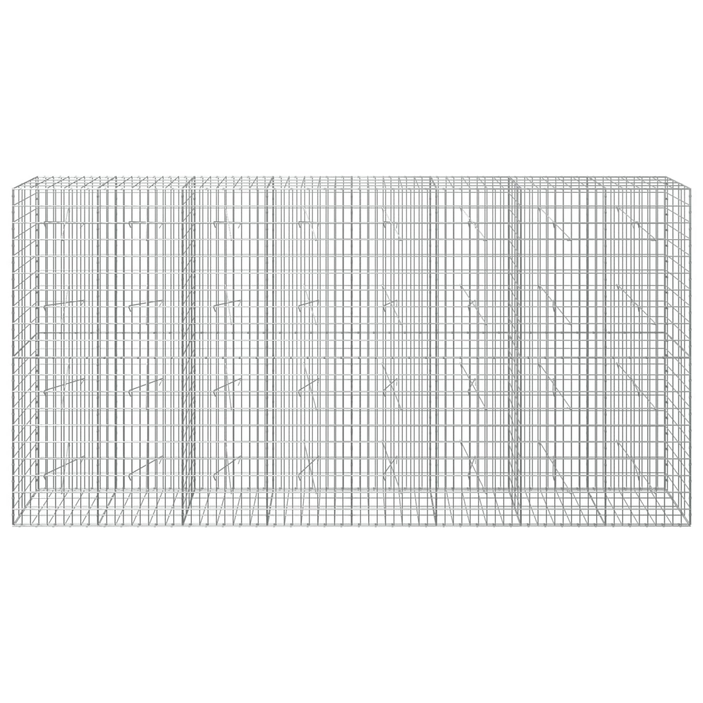vidaXL Γκαμπιόν με σύρμα 3,5 mm και πλέγμα 5x10 cm 400x20x200 εκ