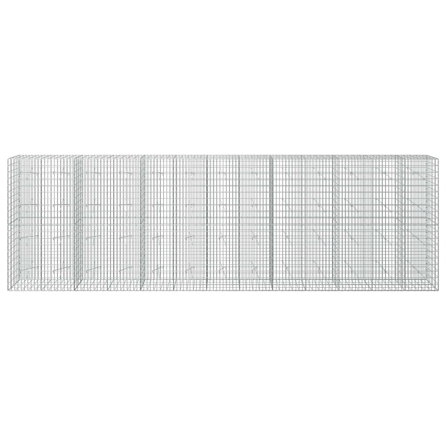 vidaXL Γκαμπιόν με σύρμα 3,5 mm και πλέγμα 5x10 cm 650x20x200 εκ