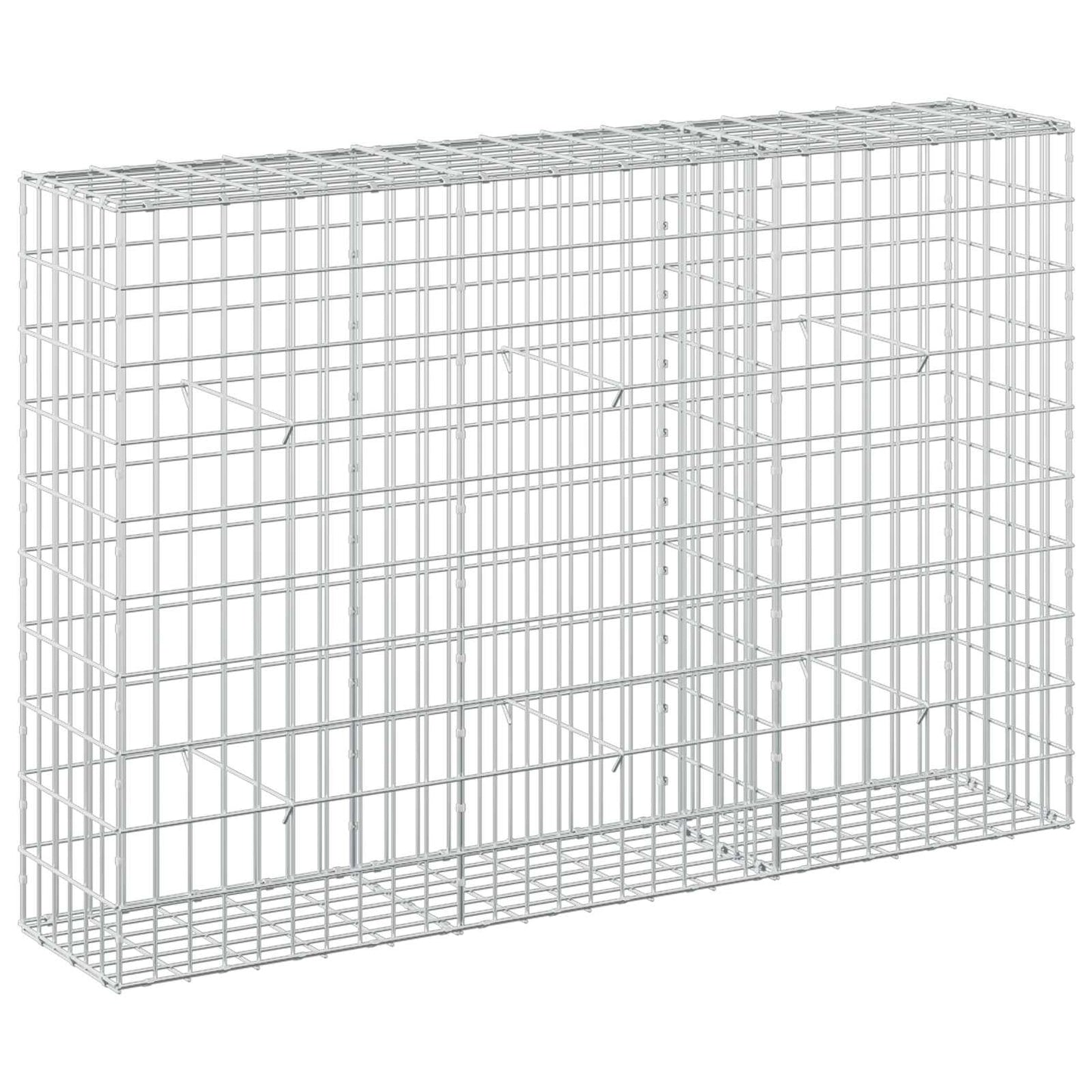 vidaXL Γκαμπιόν με σύρμα 3,5 mm και πλέγμα 5x10 cm 150x30x100 εκ