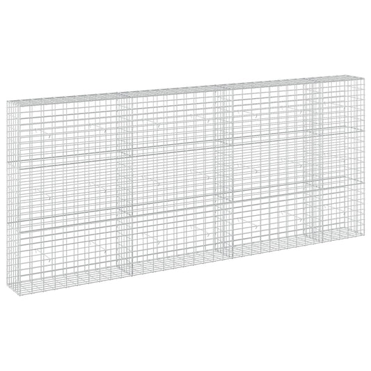 vidaXL Γκαμπιόν με σύρμα 3,5 mm και πλέγμα 5x10 cm 350x30x150 εκ.