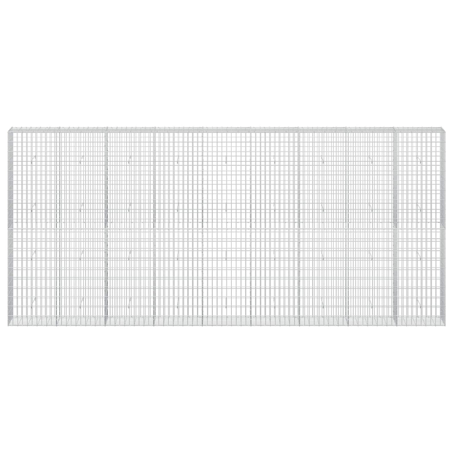 vidaXL Γκαμπιόν με σύρμα 3,5 mm και πλέγμα 5x10 cm 450x30x200 εκ