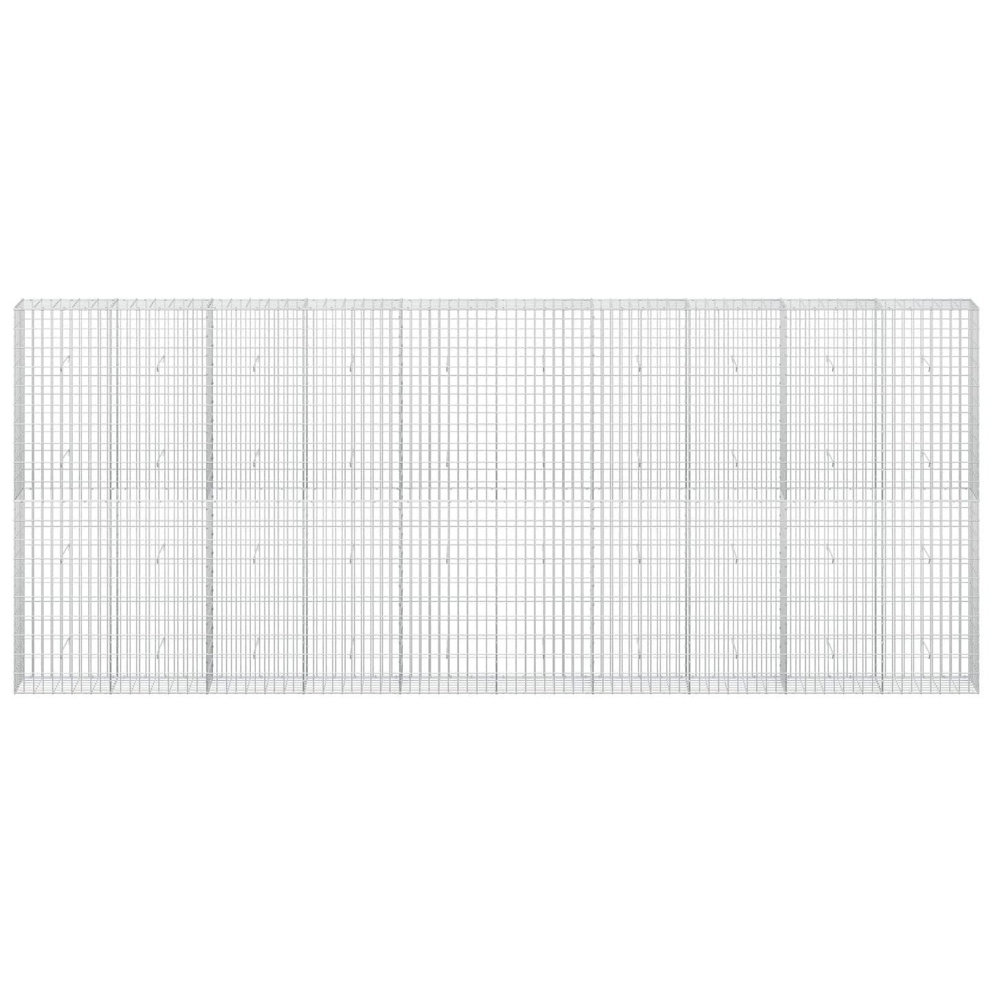 vidaXL Γκαμπιόν με σύρμα 3,5 mm και πλέγμα 5x10 cm 500x30x200 εκ