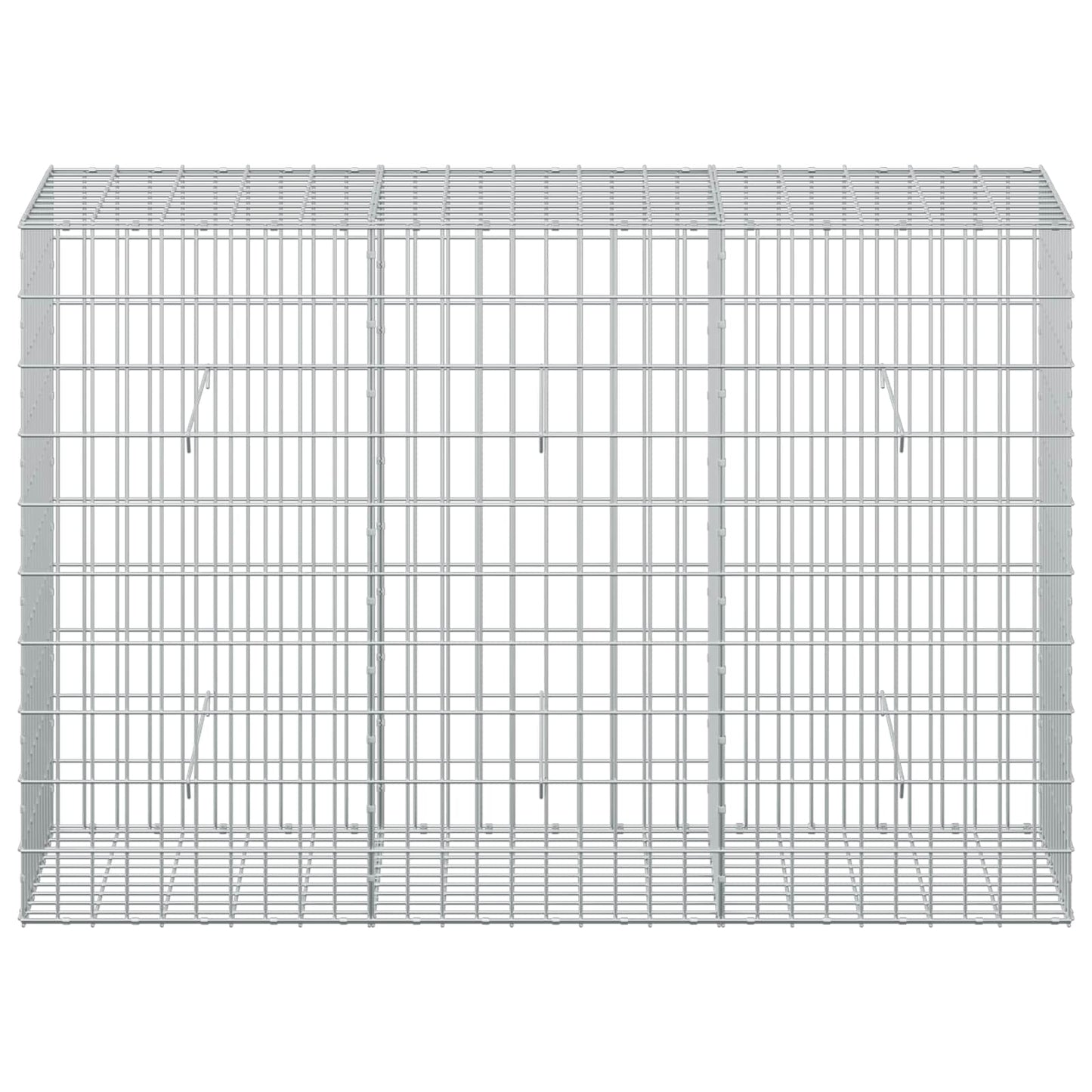 vidaXL Γκαμπιόν με σύρμα 3,5 mm και πλέγμα 5x10 cm 150x50x100 εκ.