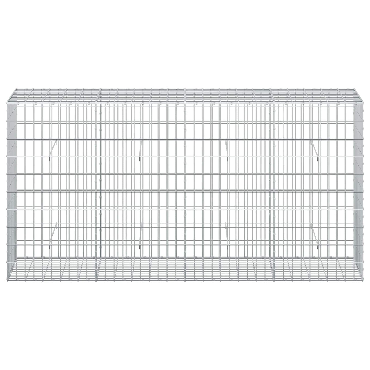 vidaXL Γκαμπιόν με σύρμα 3,5 mm και πλέγμα 5x10 cm 200x50x100 εκ
