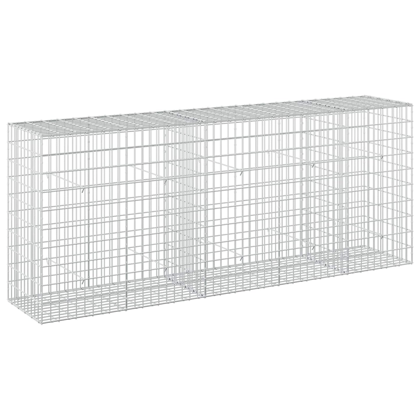vidaXL Γκαμπιόν με σύρμα 3,5 mm και πλέγμα 5x10 cm 250x50x100 εκ