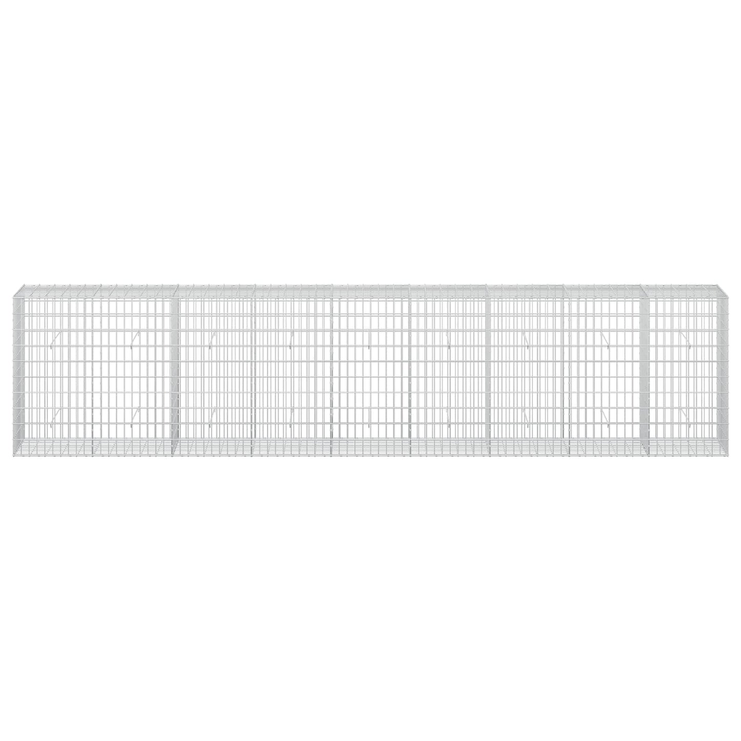 vidaXL Γκαμπιόν με σύρμα 3,5 mm και πλέγμα 5x10 cm 450x50x100 εκ