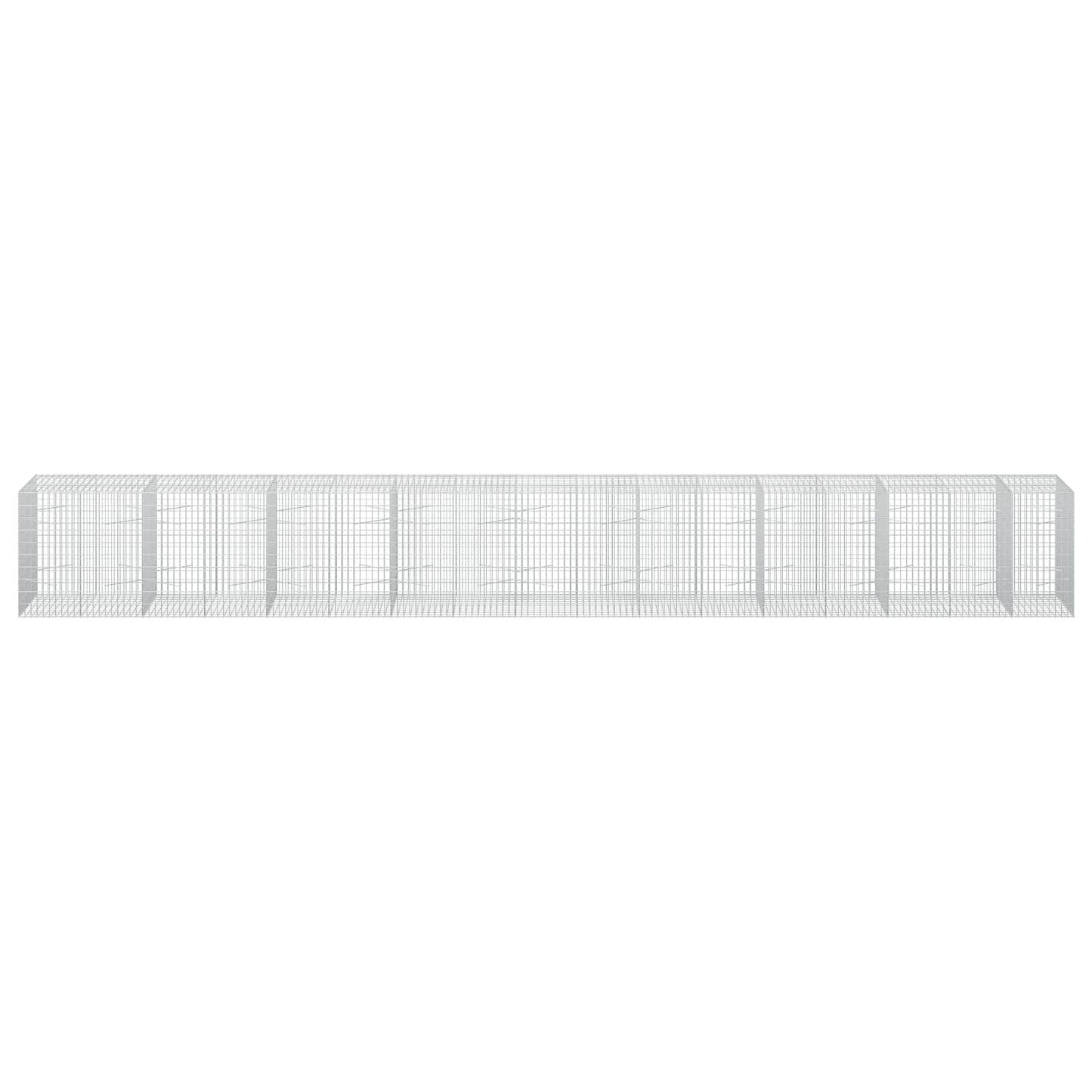 vidaXL Γκαμπιόν με σύρμα 3,5 mm και πλέγμα 5x10 cm 850x100x100 εκ