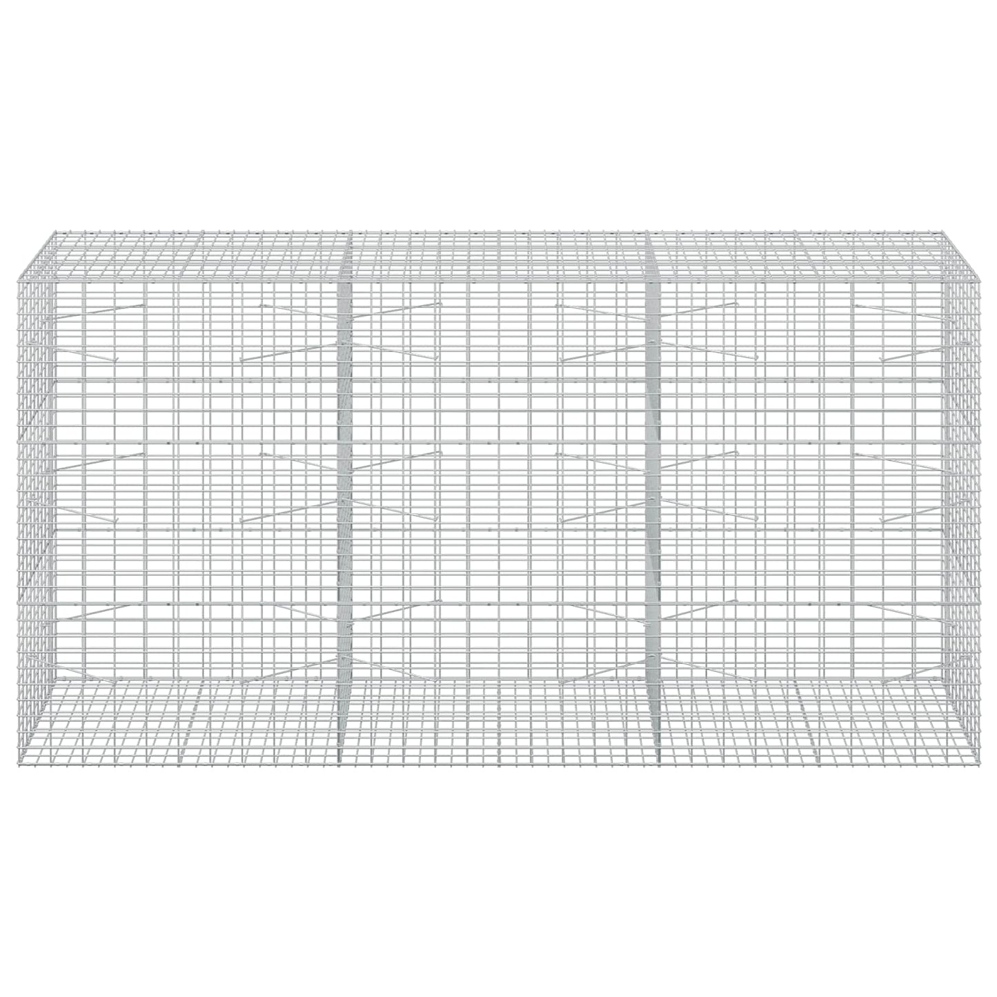 vidaXL Γκαμπιόν με σύρμα 3,5 mm και πλέγμα 5x10 cm 300x100x150 εκ