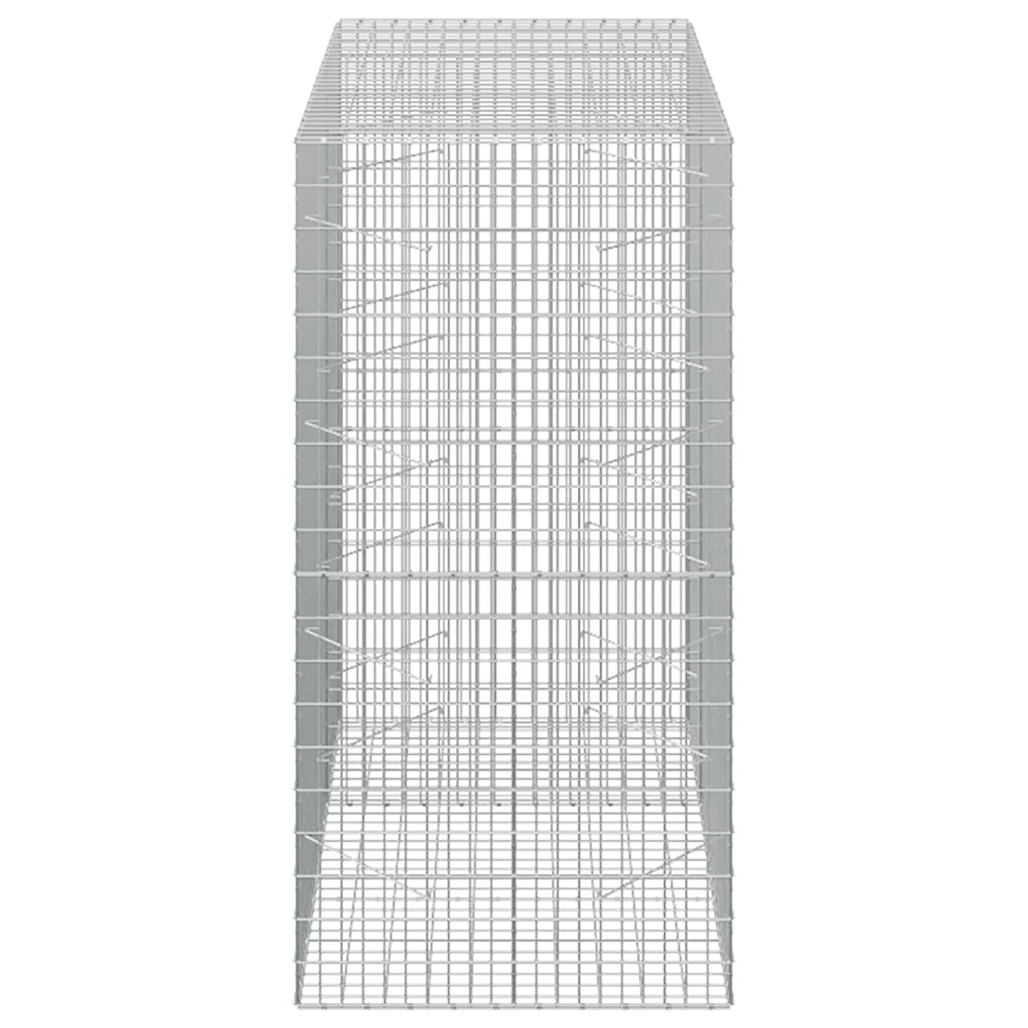 vidaXL Γκαμπιόν με σύρμα 3,5 mm και πλέγμα 5x10 cm 150x100x200 εκ.