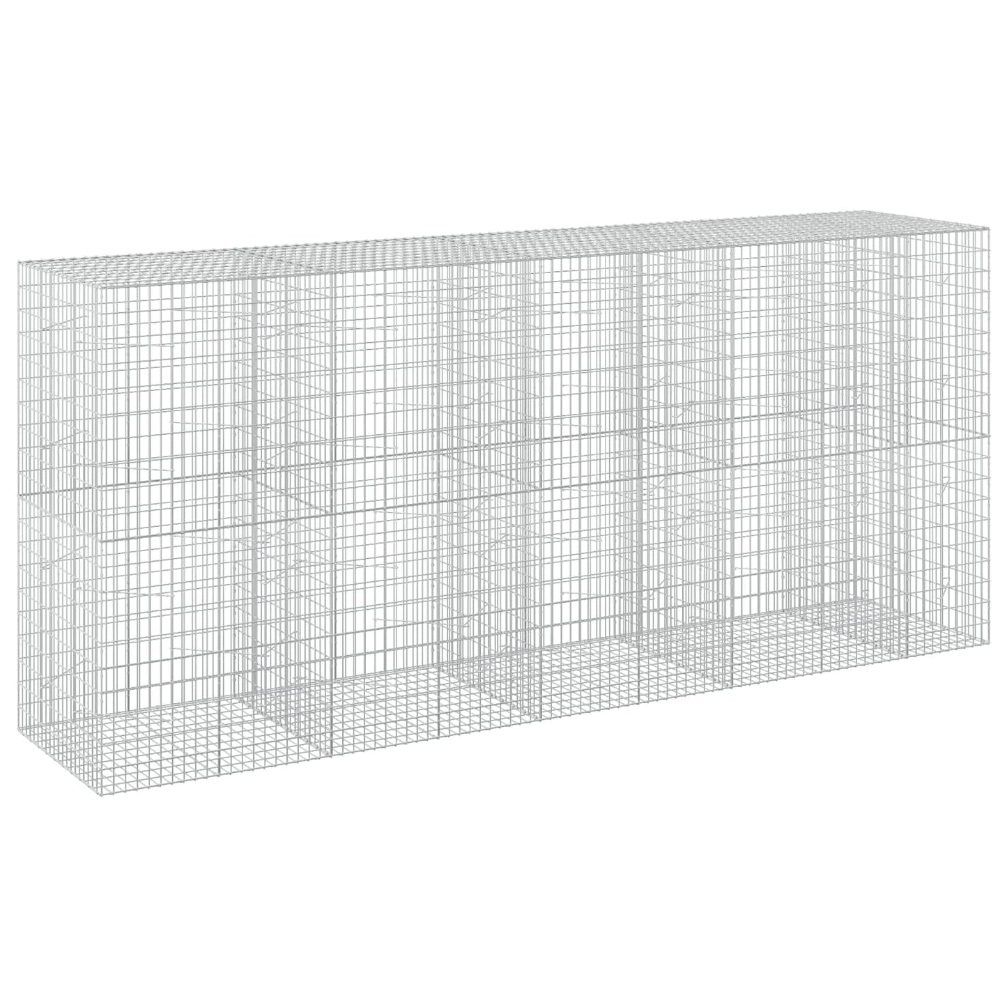 vidaXL Γκαμπιόν με σύρμα 3,5 mm και πλέγμα 5x10 cm 450x100x200 εκ