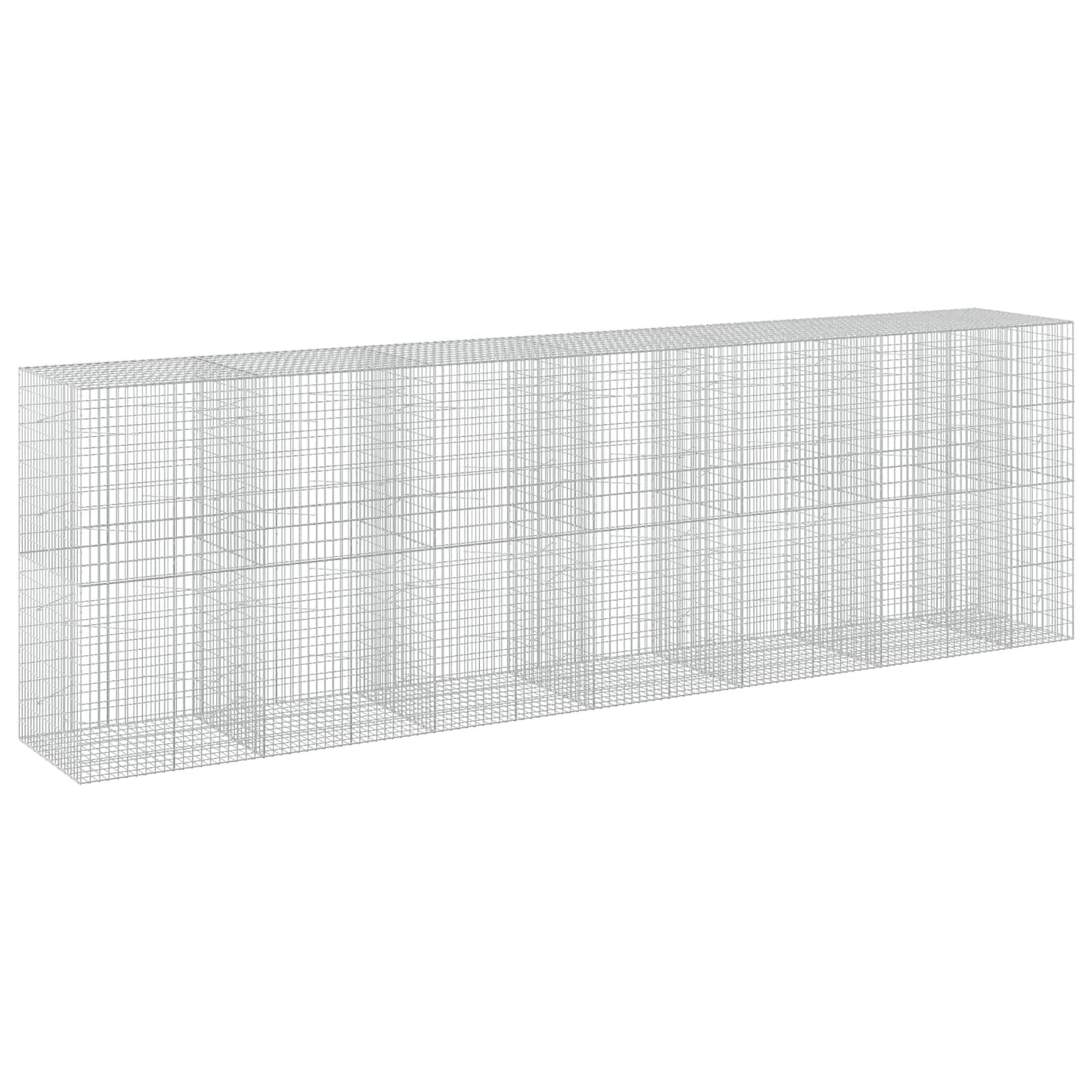 vidaXL Γκαμπιόν με σύρμα 3,5 mm και πλέγμα 5x10 cm 650x100x200 εκ