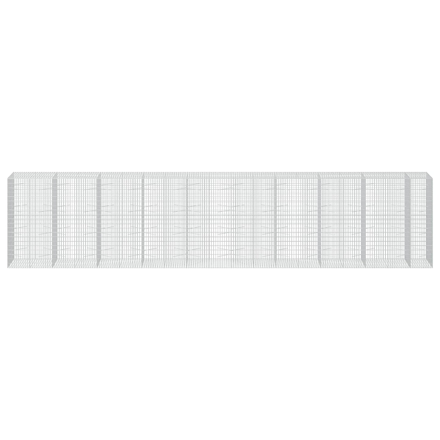 vidaXL Γκαμπιόν με σύρμα 3,5 mm και πλέγμα 5x10 cm 950x100x200 εκ