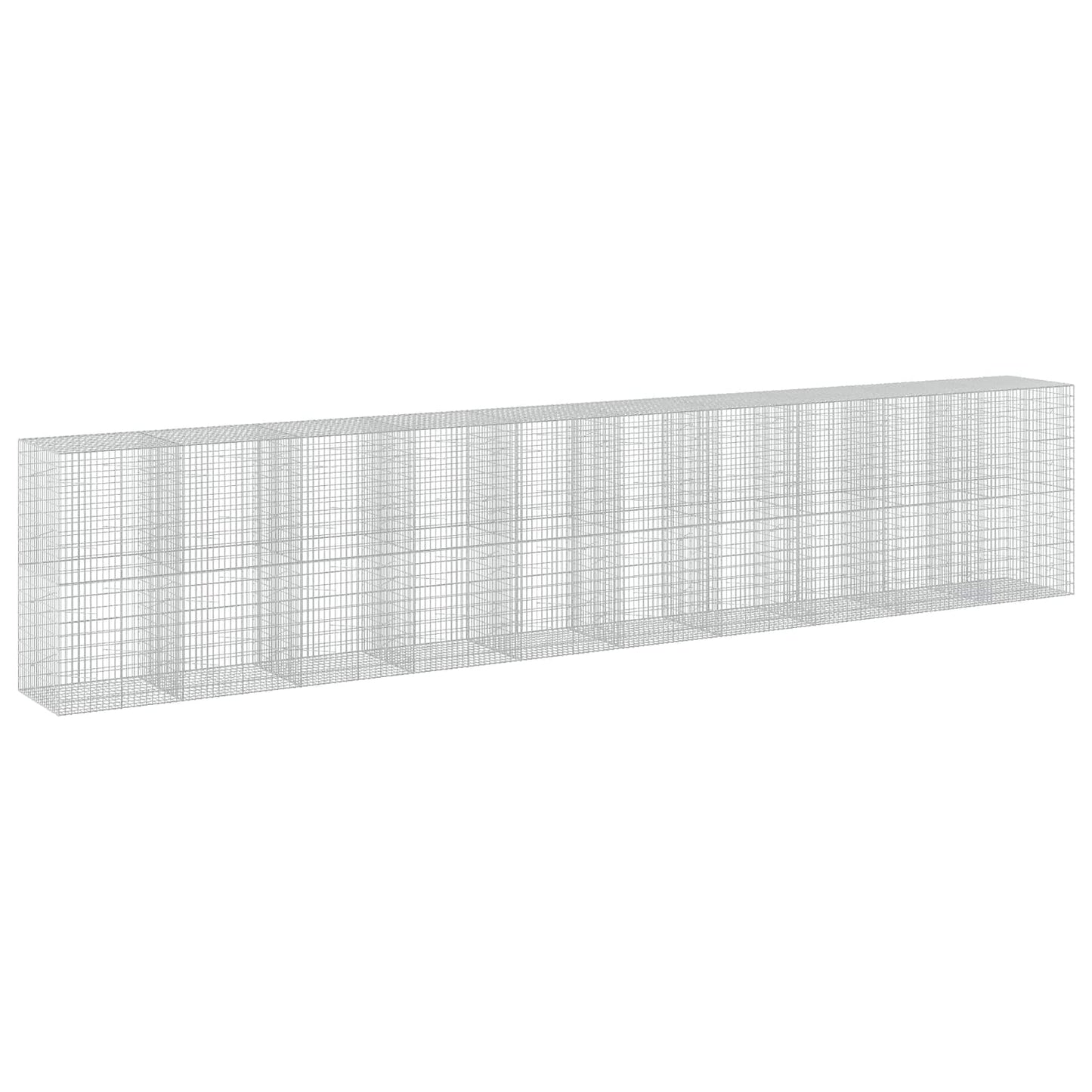 vidaXL Γκαμπιόν με σύρμα 3,5 mm και πλέγμα 5x10 cm 1000x100x200 εκ