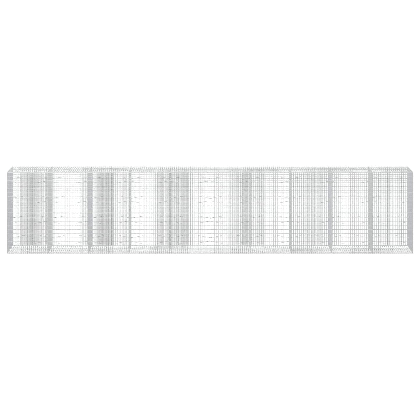 vidaXL Γκαμπιόν με σύρμα 3,5 mm και πλέγμα 5x10 cm 1000x100x200 εκ