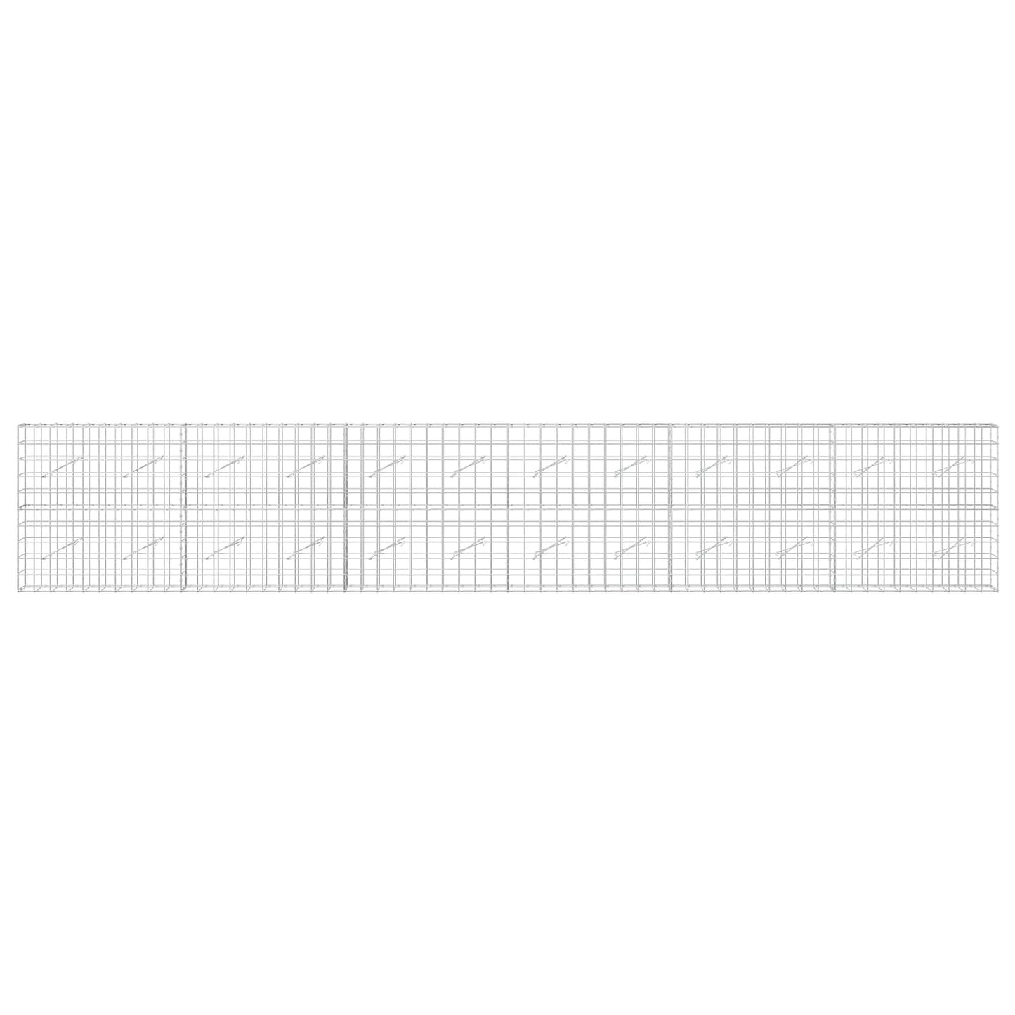 vidaXL Γκαμπιόν με σύρμα 3,5 mm και πλέγμα 10x10 cm 600x10x100 εκ