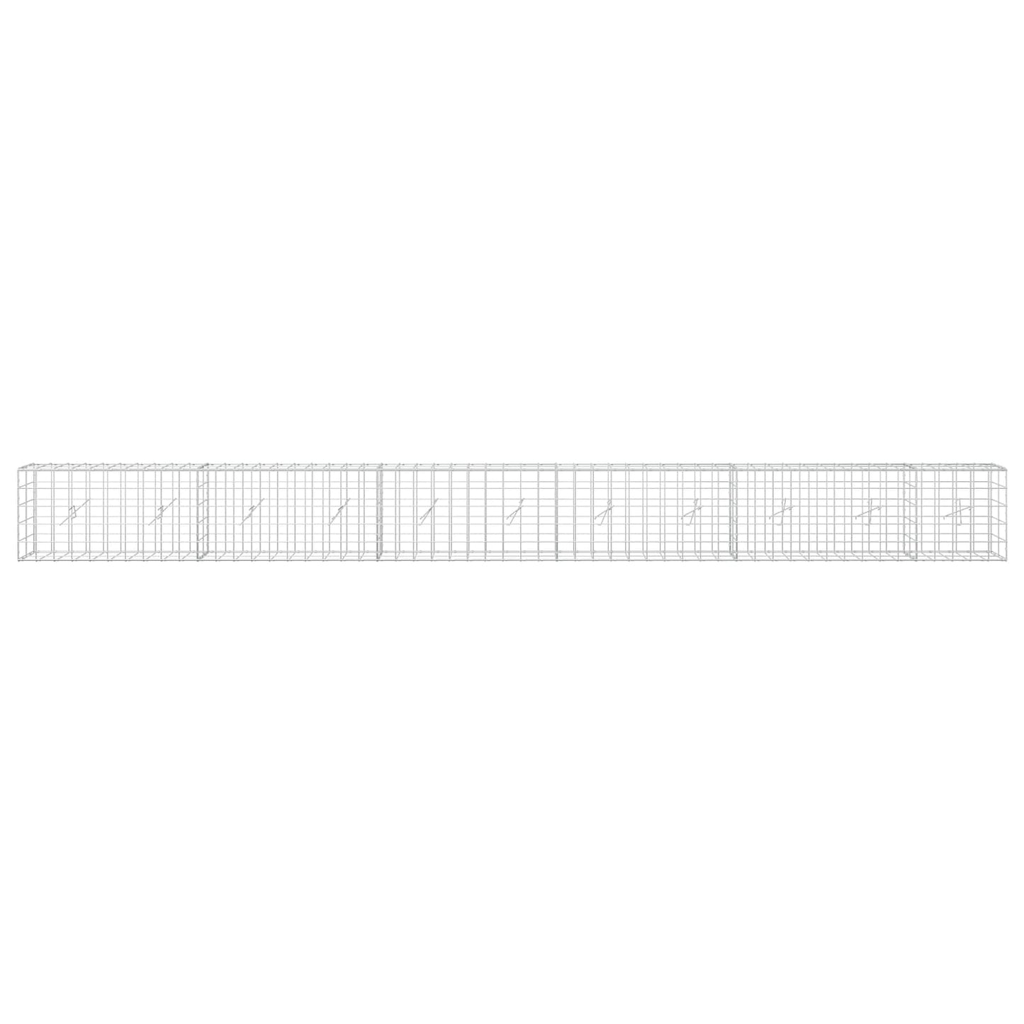 vidaXL Γκαμπιόν με σύρμα 3,5 mm και πλέγμα 10x10 cm 550x20x50 εκ