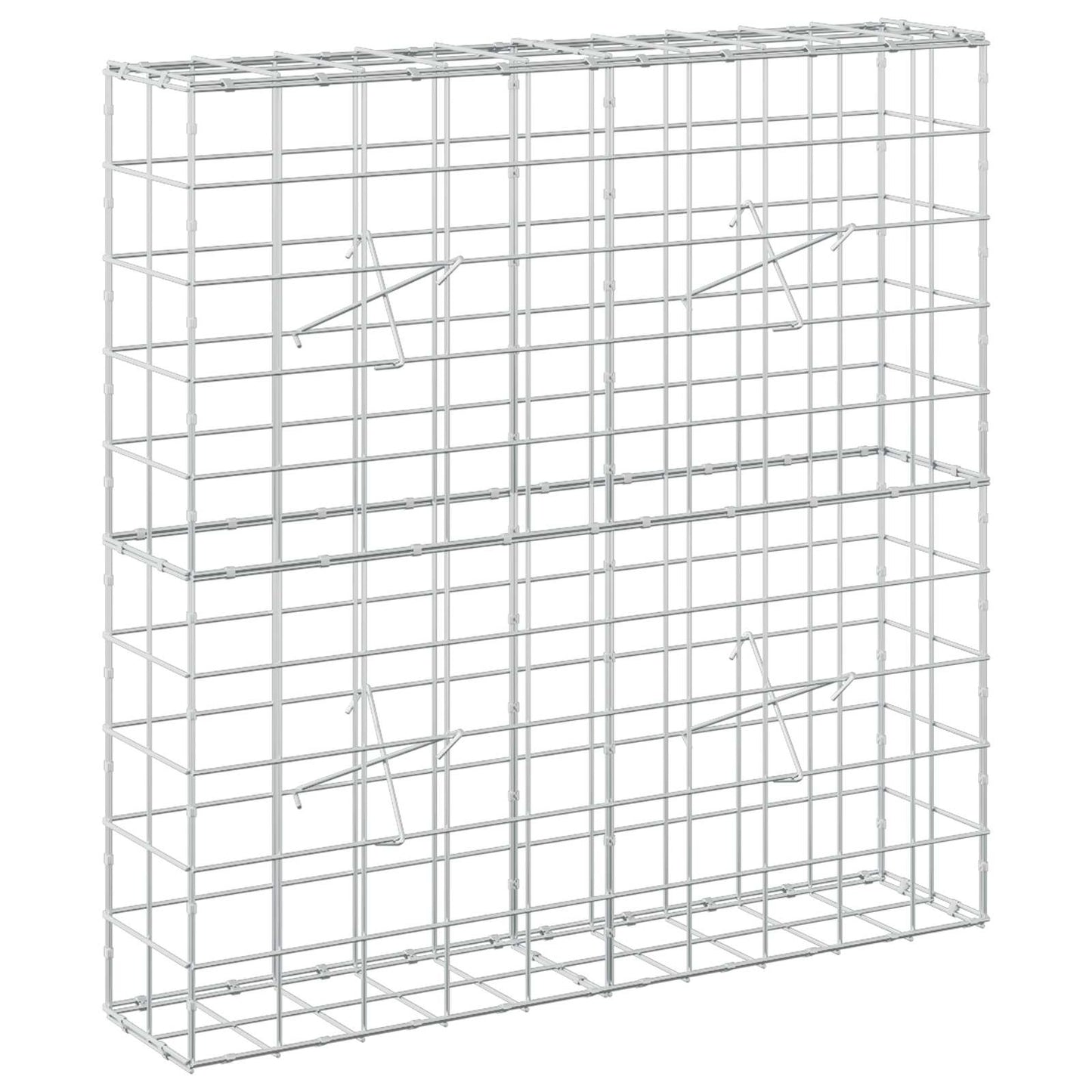 vidaXL Γκαμπιόν με σύρμα 3,5 mm και πλέγμα 10x10 cm 100x20x100 εκ.
