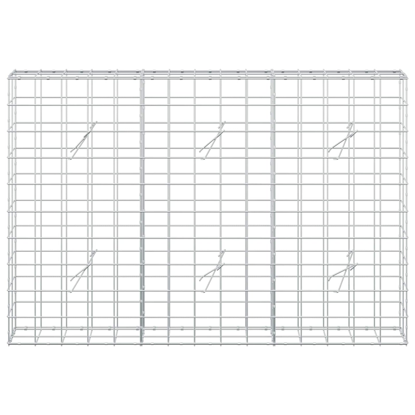 vidaXL Γκαμπιόν με σύρμα 3,5 mm και πλέγμα 10x10 cm 150x20x100 εκ