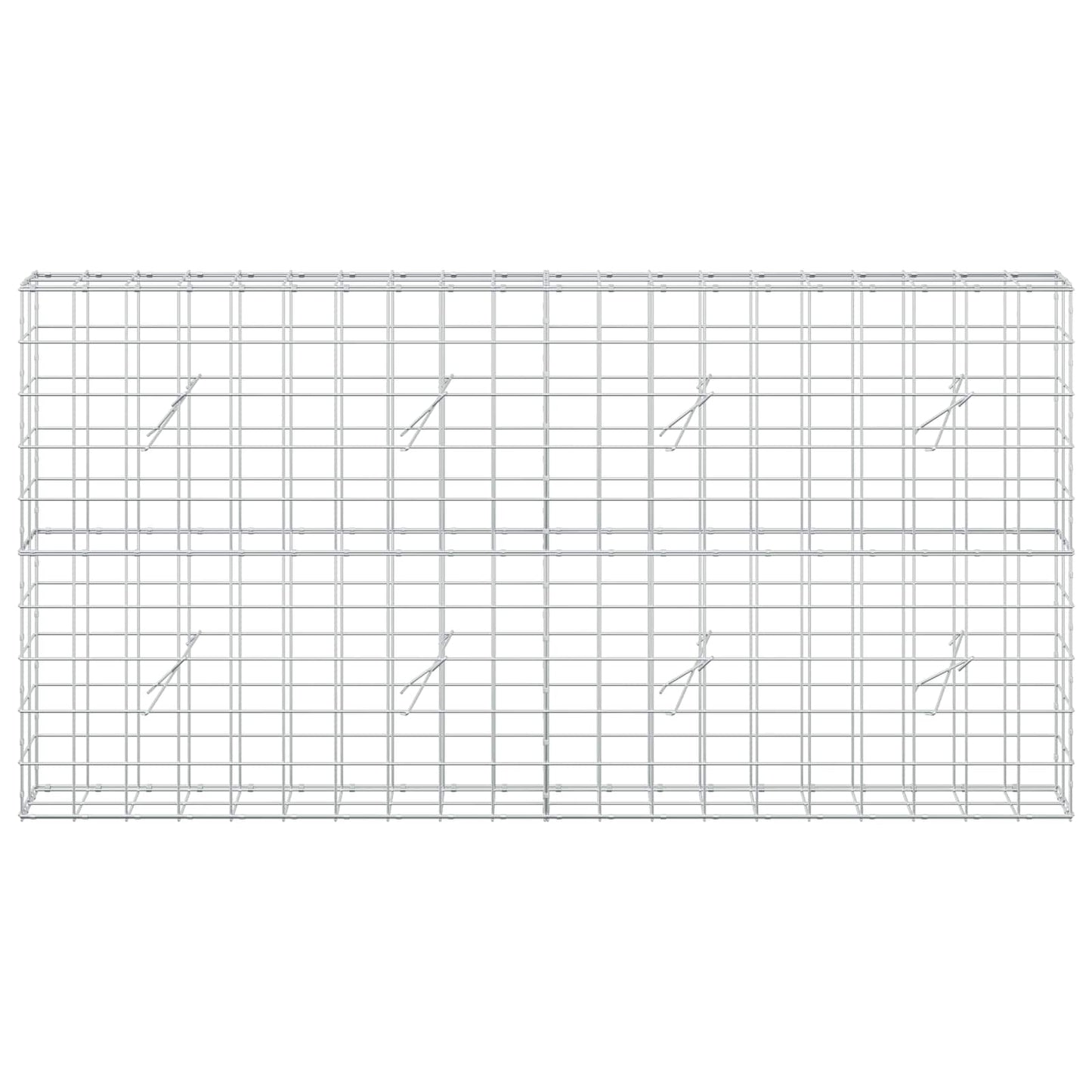 vidaXL Γκαμπιόν με σύρμα 3,5 mm και πλέγμα 10x10 cm 200x20x100 εκ