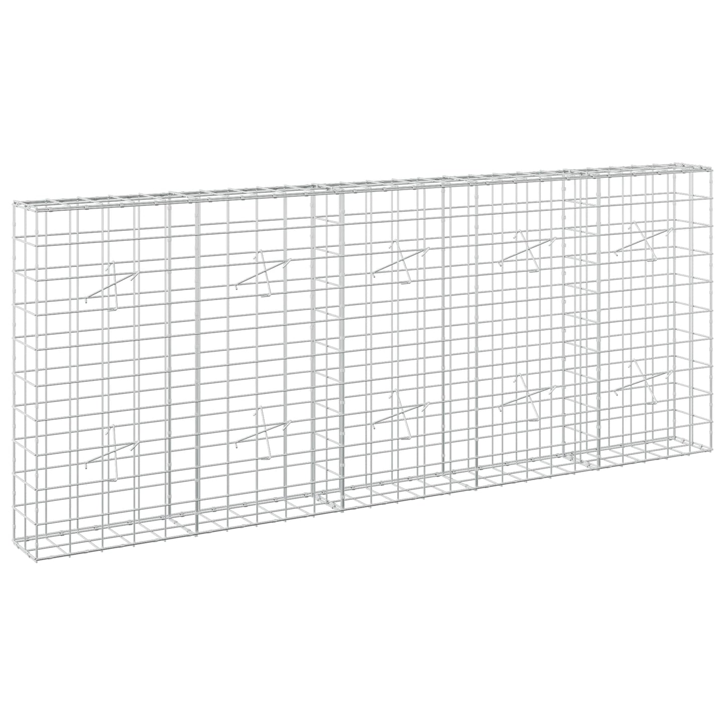 vidaXL Γκαμπιόν με σύρμα 3,5 mm και πλέγμα 10x10 cm 250x20x100 εκ