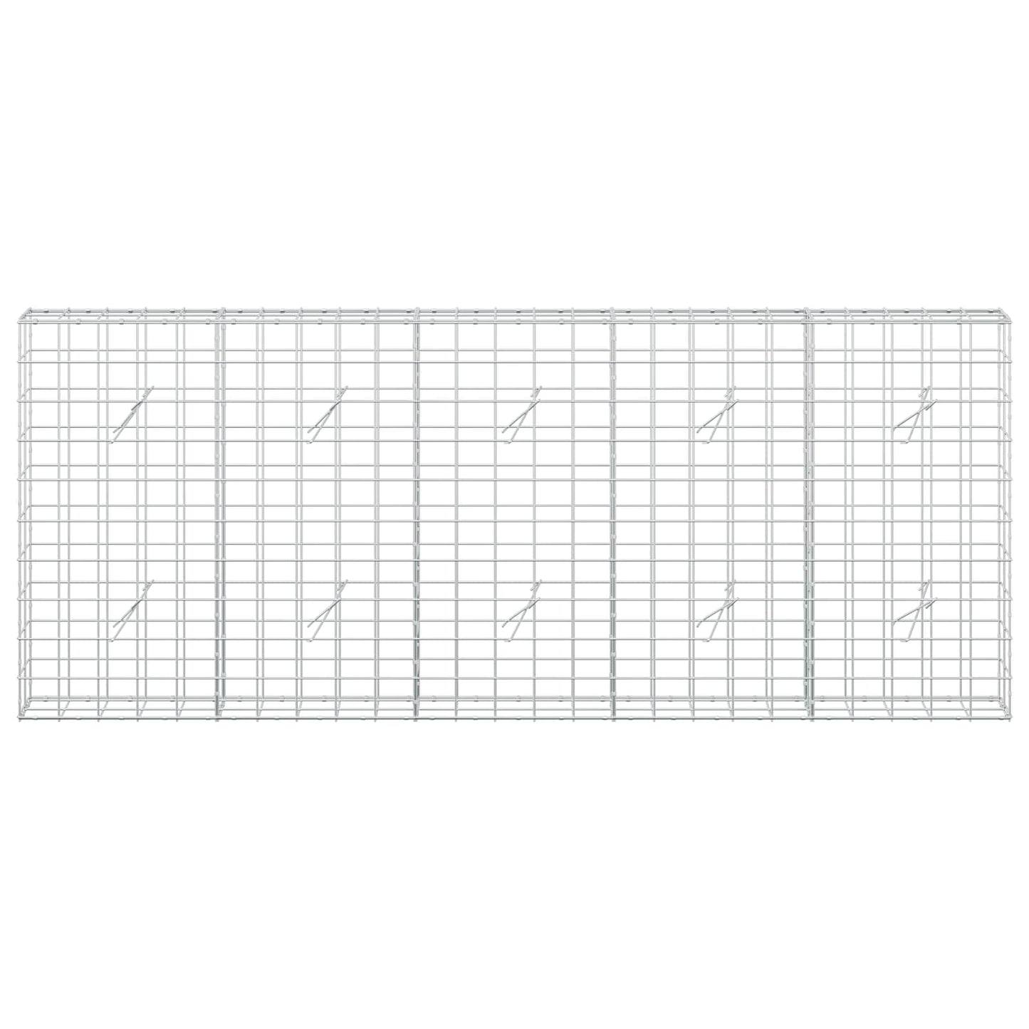 vidaXL Γκαμπιόν με σύρμα 3,5 mm και πλέγμα 10x10 cm 250x20x100 εκ