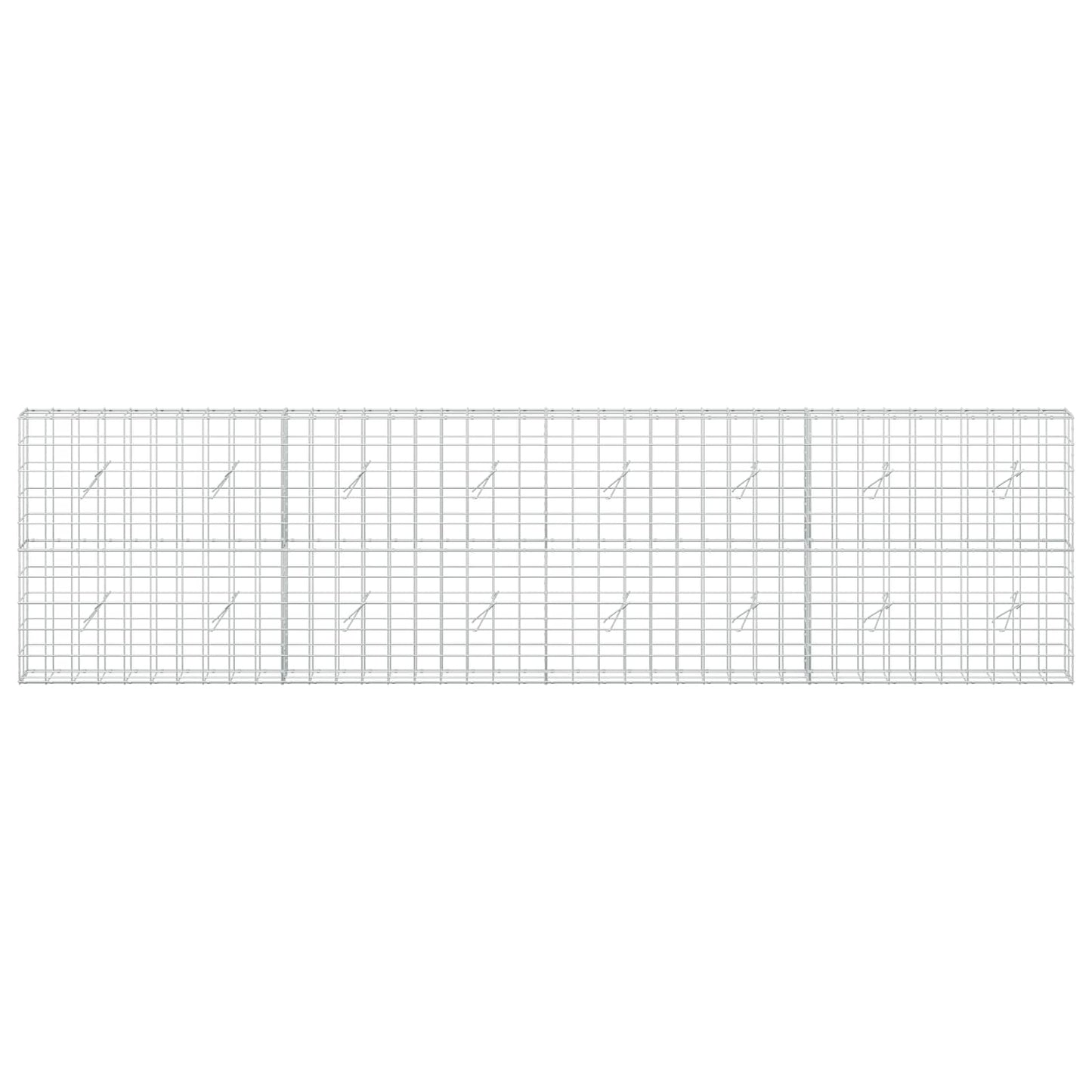 vidaXL Γκαμπιόν με σύρμα 3,5 mm και πλέγμα 10x10 cm 400x20x100 εκ