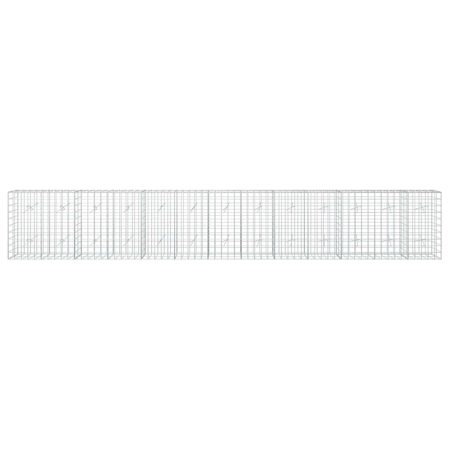 vidaXL Γκαμπιόν με σύρμα 3,5 mm και πλέγμα 10x10 cm 650x20x100 εκ