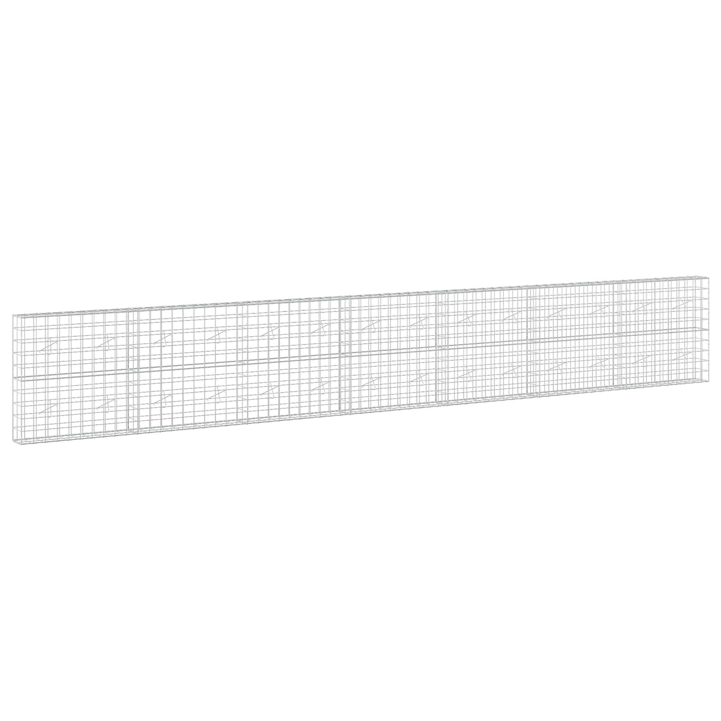 vidaXL Γκαμπιόν με σύρμα 3,5 mm και πλέγμα 10x10 cm 700x20x100 εκ