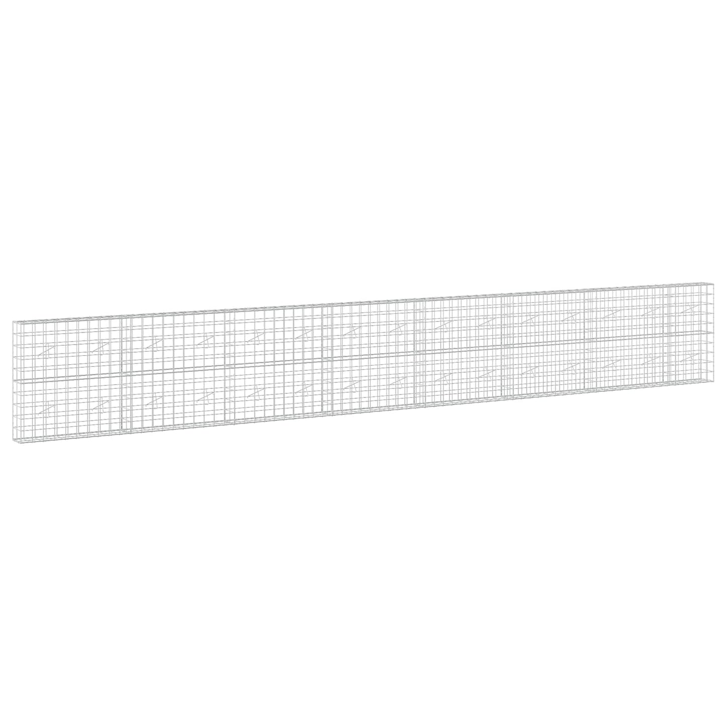 vidaXL Γκαμπιόν με σύρμα 3,5 mm και πλέγμα 10x10 cm 750x20x100 εκ