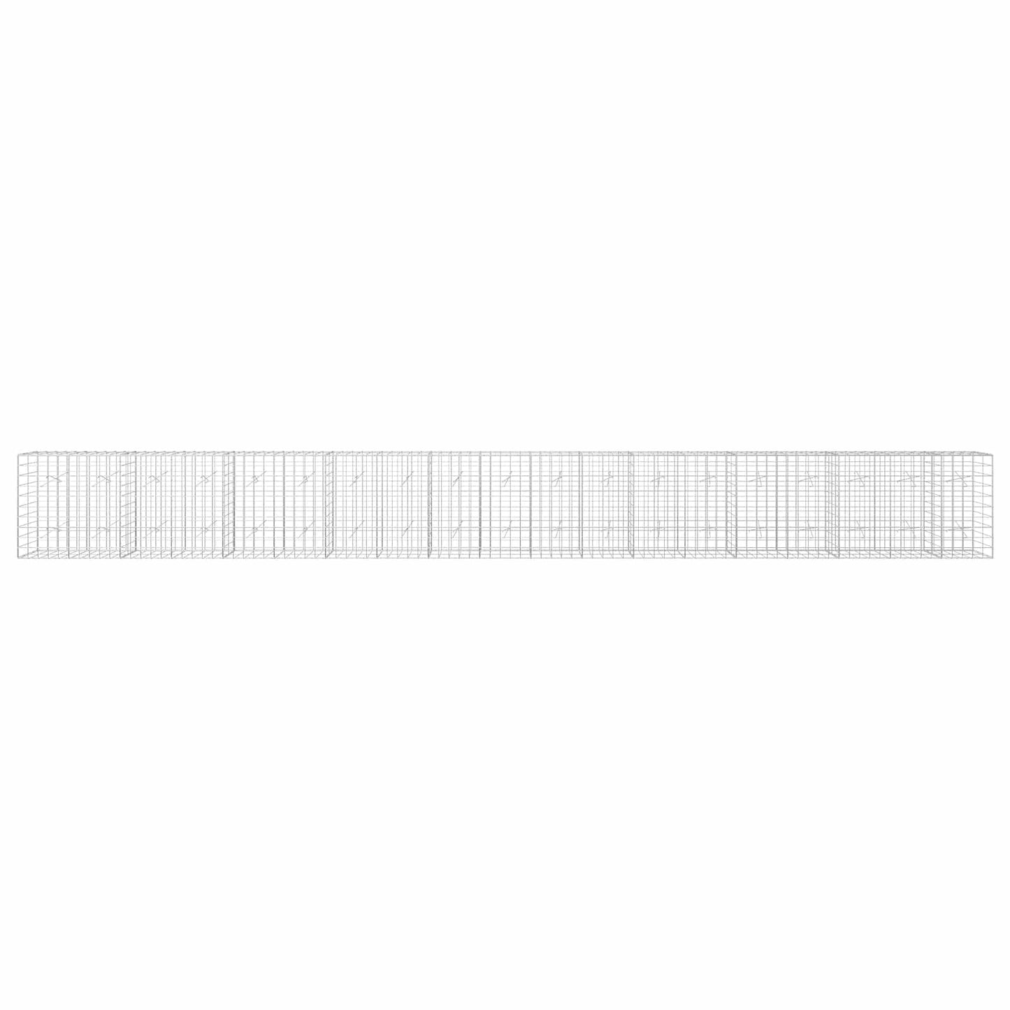 vidaXL Γκαμπιόν με σύρμα 3,5 mm και πλέγμα 10x10 cm 950x20x100 εκ.