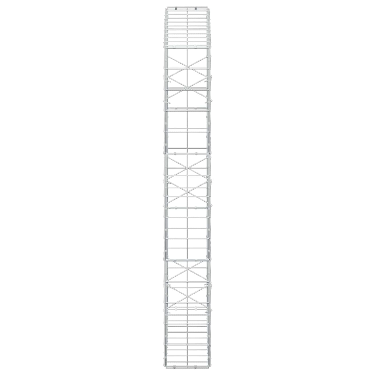 vidaXL Γκαμπιόν με σύρμα 3,5 mm και πλέγμα 10x10 cm 100x20x150 εκ