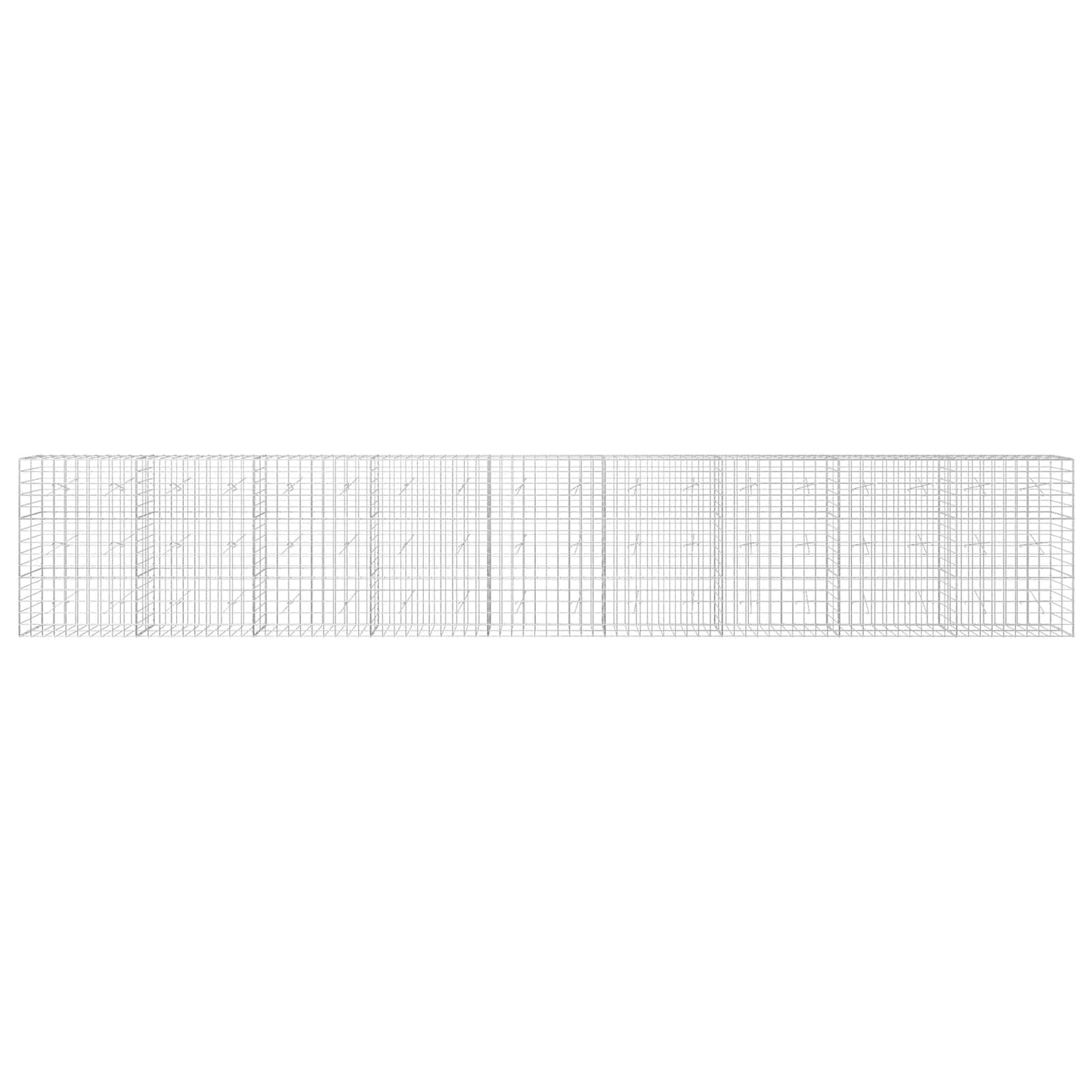vidaXL Γκαμπιόν με σύρμα 3,5 mm και πλέγμα 10x10 cm 900x20x150 εκ.