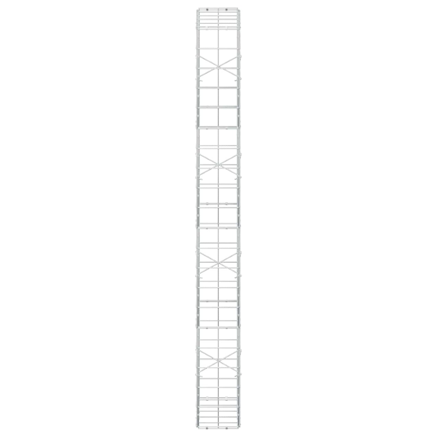 vidaXL Γκαμπιόν με σύρμα 3,5 mm και πλέγμα 10x10 cm 50x20x200 εκ