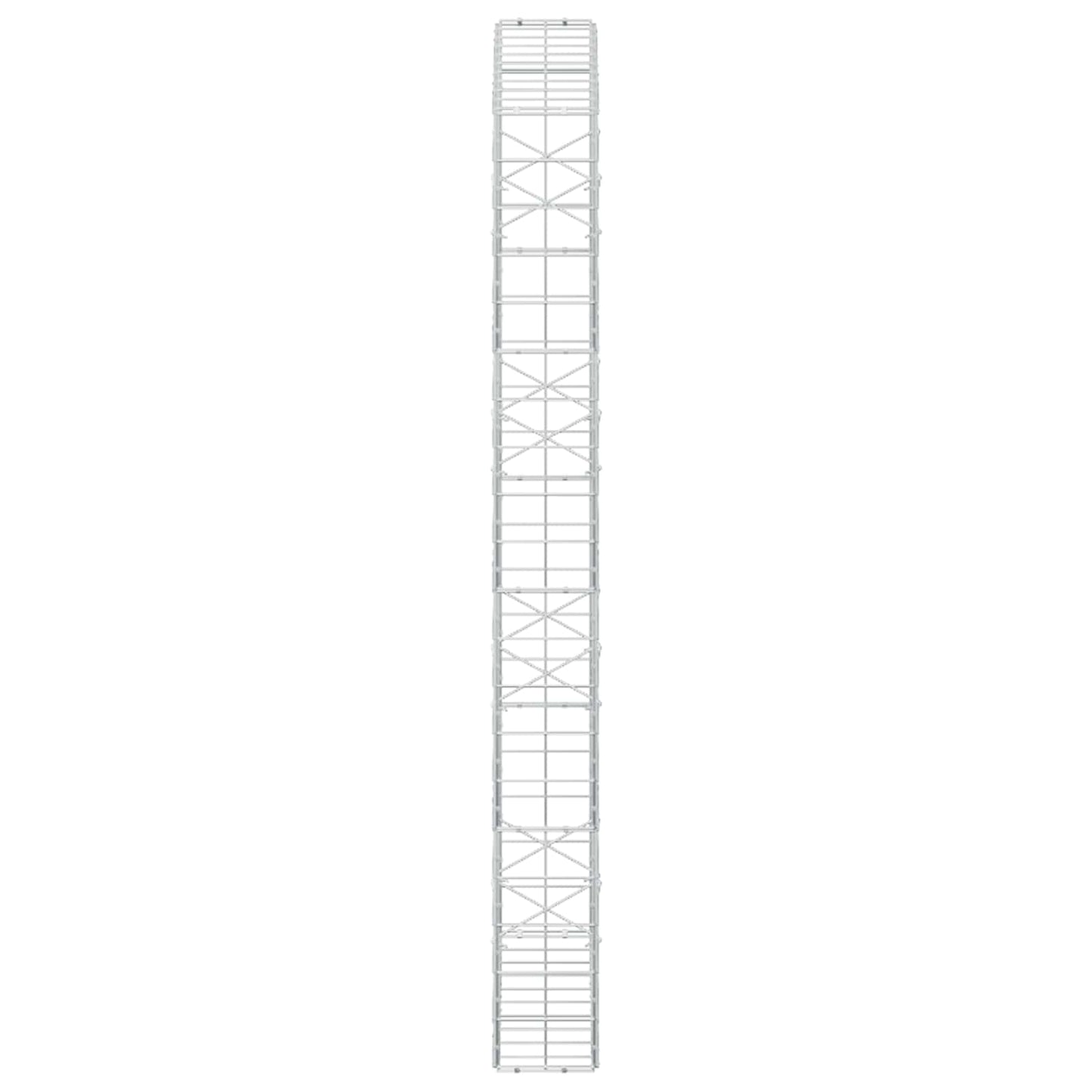 vidaXL Γκαμπιόν με σύρμα 3,5 mm και πλέγμα 10x10 cm 100x20x200 εκ