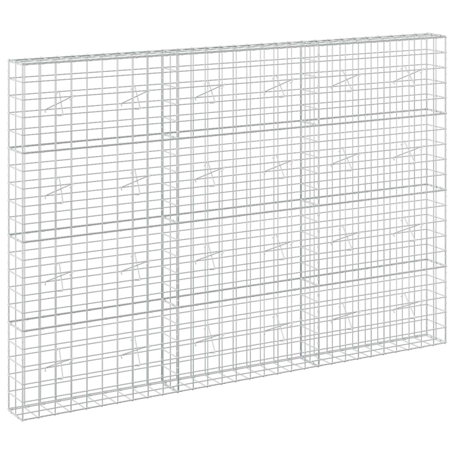 vidaXL Γκαμπιόν με σύρμα 3,5 mm και πλέγμα 10x10 cm 300x20x200 εκ