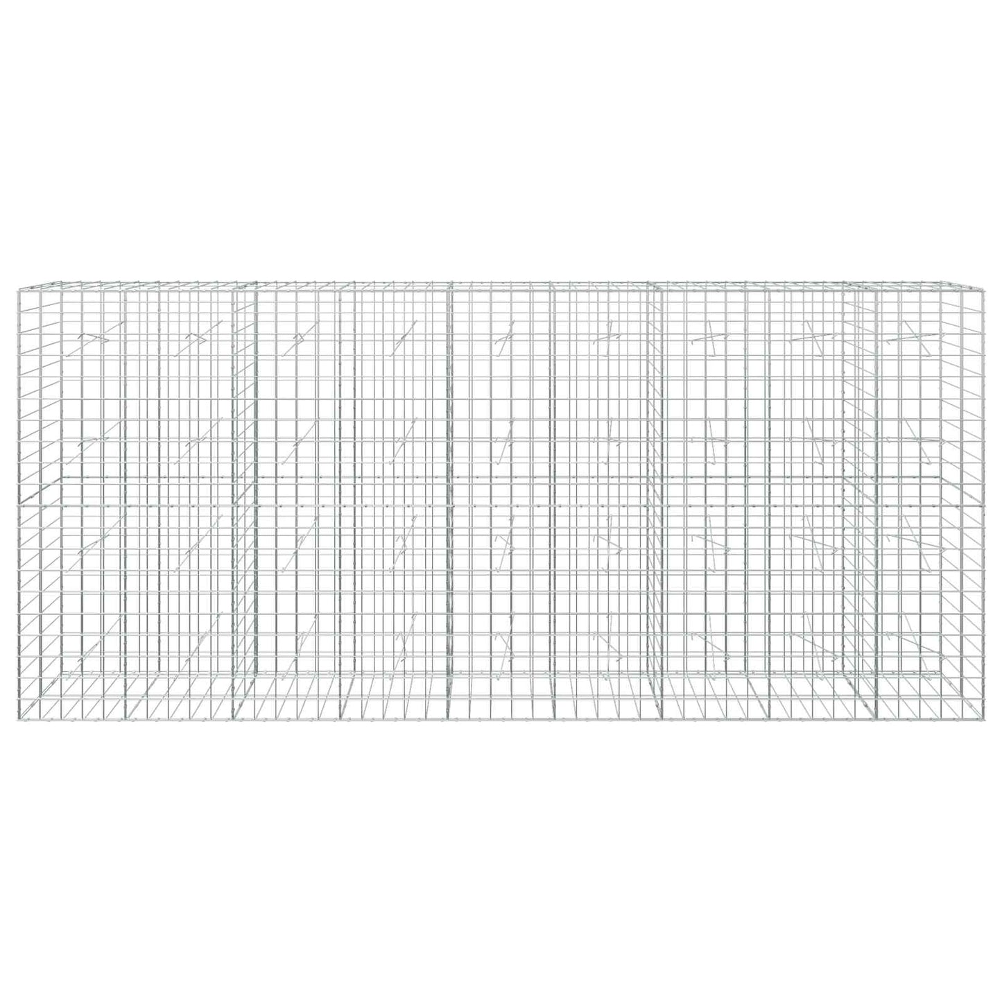 vidaXL Γκαμπιόν με σύρμα 3,5 mm και πλέγμα 10x10 cm 450x20x200 εκ